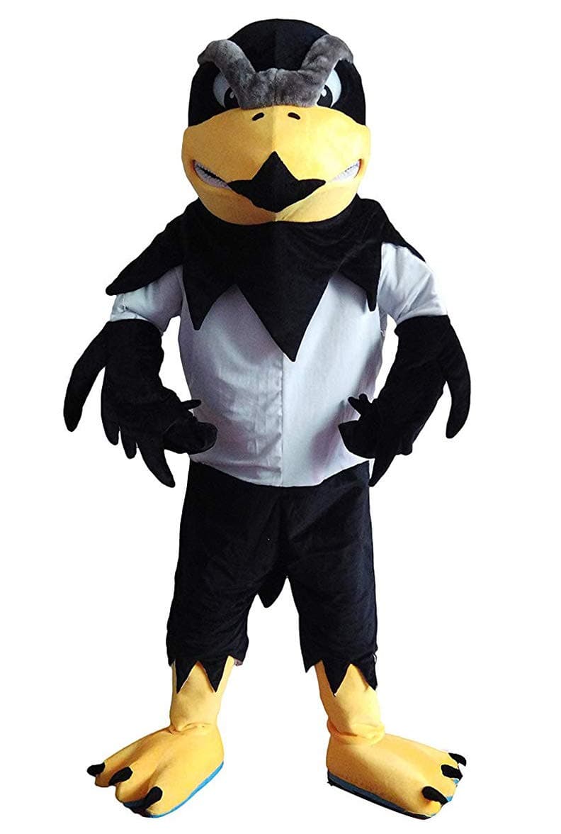 Deluxe Fierce Falcon Eagle Mascot Costume Adult Size for Men & Women Height 5'7" to 5'11" with Built-in Fan Inside The Head