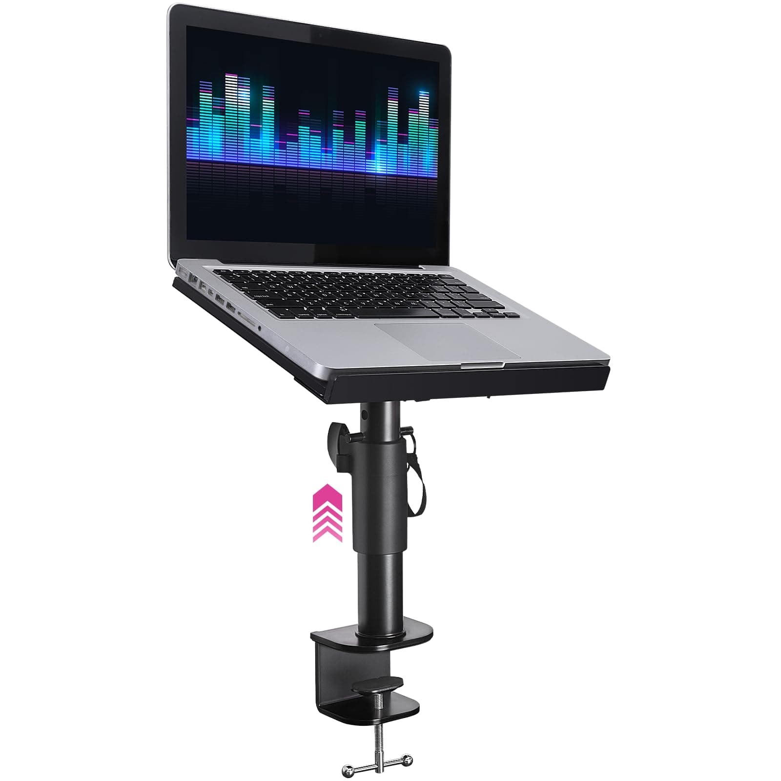 Liquid Stands Laptop Desk Mount - Adjustable Laptop Arm Mount for Desk, Piano & Workstations - Holds Up to 65 LBS - Ergonomic & Versatile Design