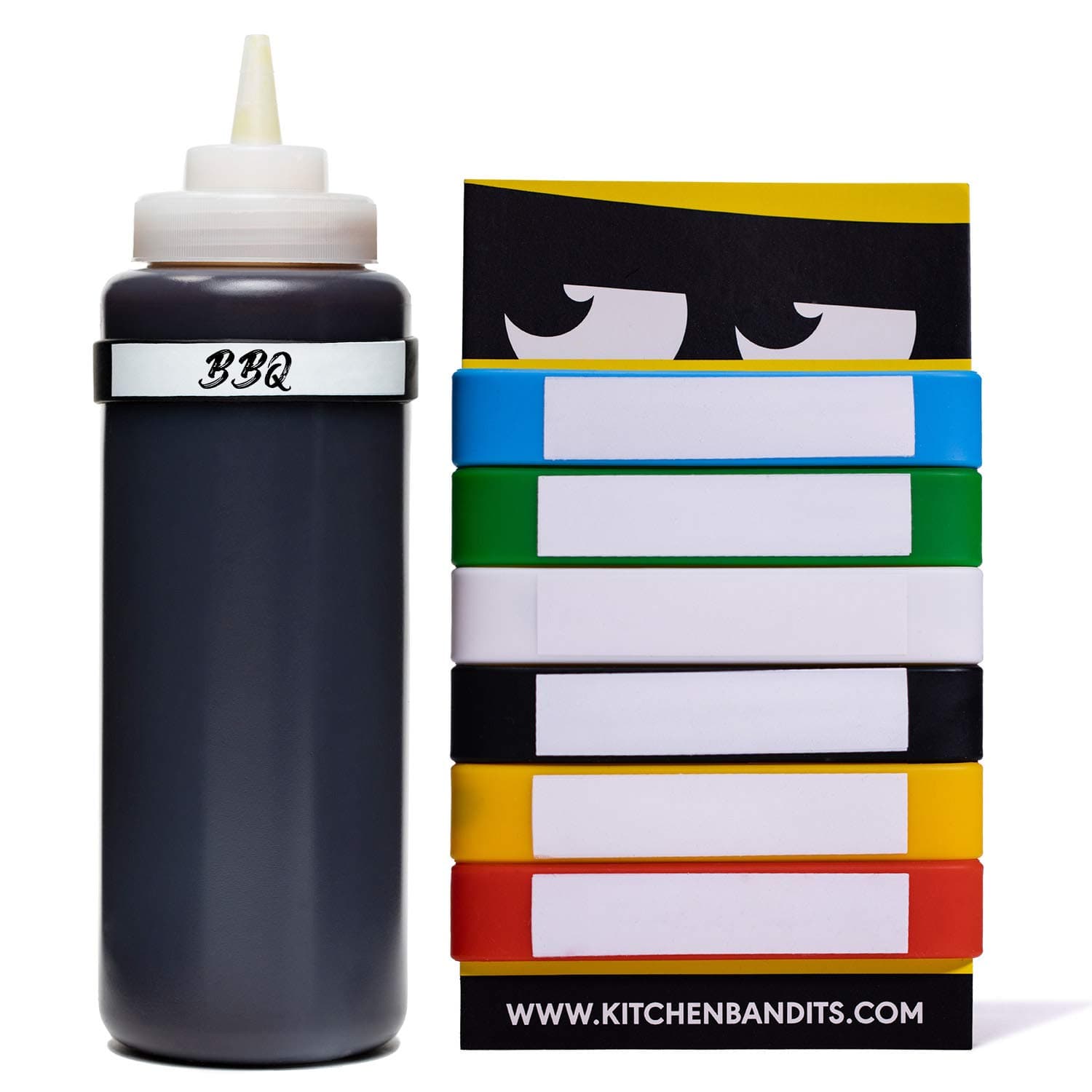 Squeeze Bottle Labels Waterproof Writable Silicone - 6 Pack Food Grade Material Multicolor