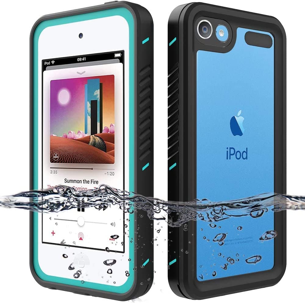 iPod Touch Waterproof Case for iPod Touch 7 Touch 6 Touch 5 Case, OWKEY Full Body Rugged Case Protection Built in Screen Protector Shock Dirt Snow Proof Protective Cover for iPod Touch 7th/6th/5th Gen