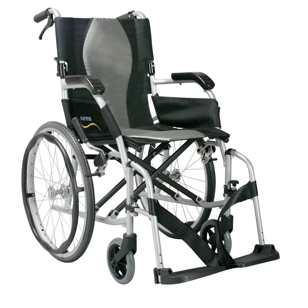 Tcllka Karma Ergo Lite 2 Ultra Lightweight Folding Self Propel Wheelchair With Brakes.