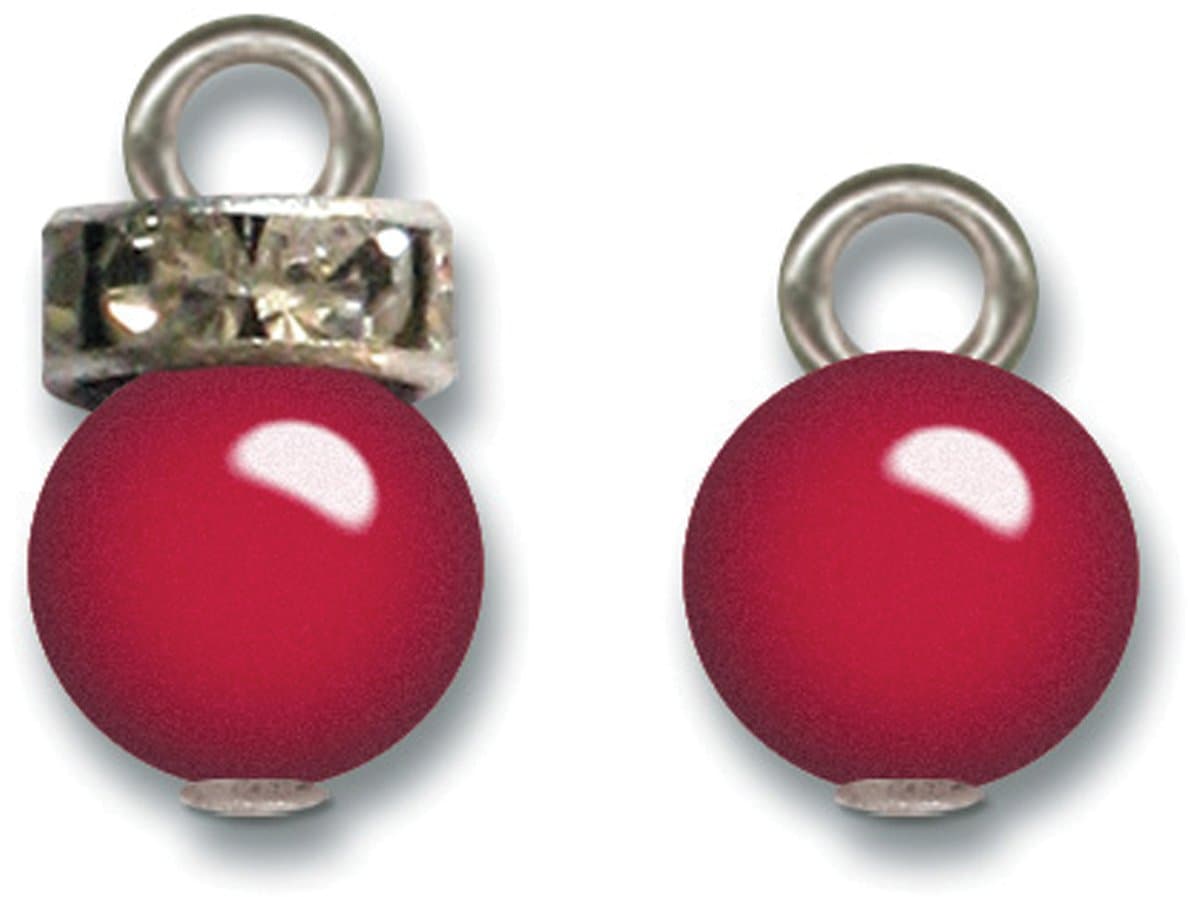 Jenni Bowlin Studio Pearl & Rhinestone Charms: Garnet