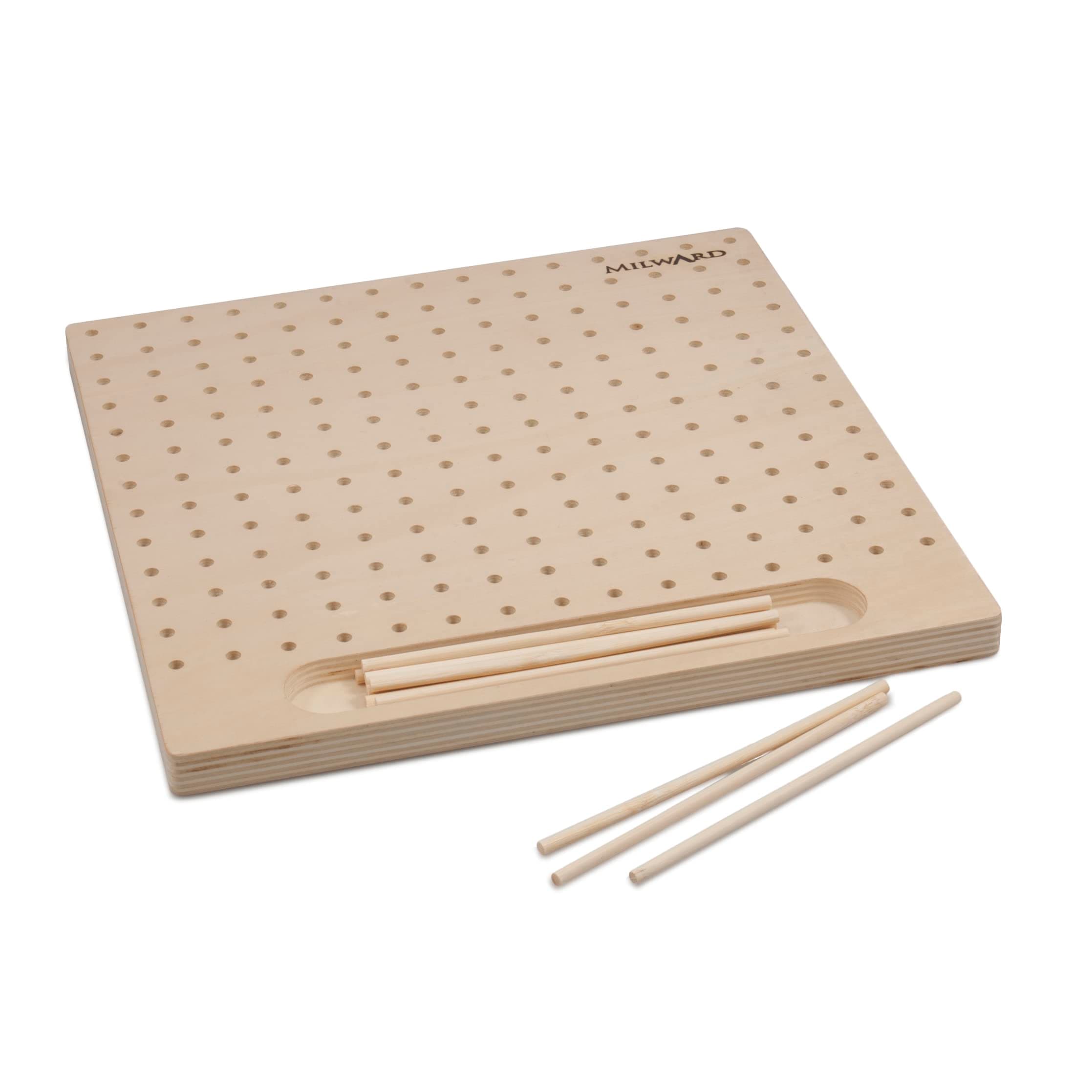 2519015 Blocking Board with 12 Pins, Wood, 30x30x12cm