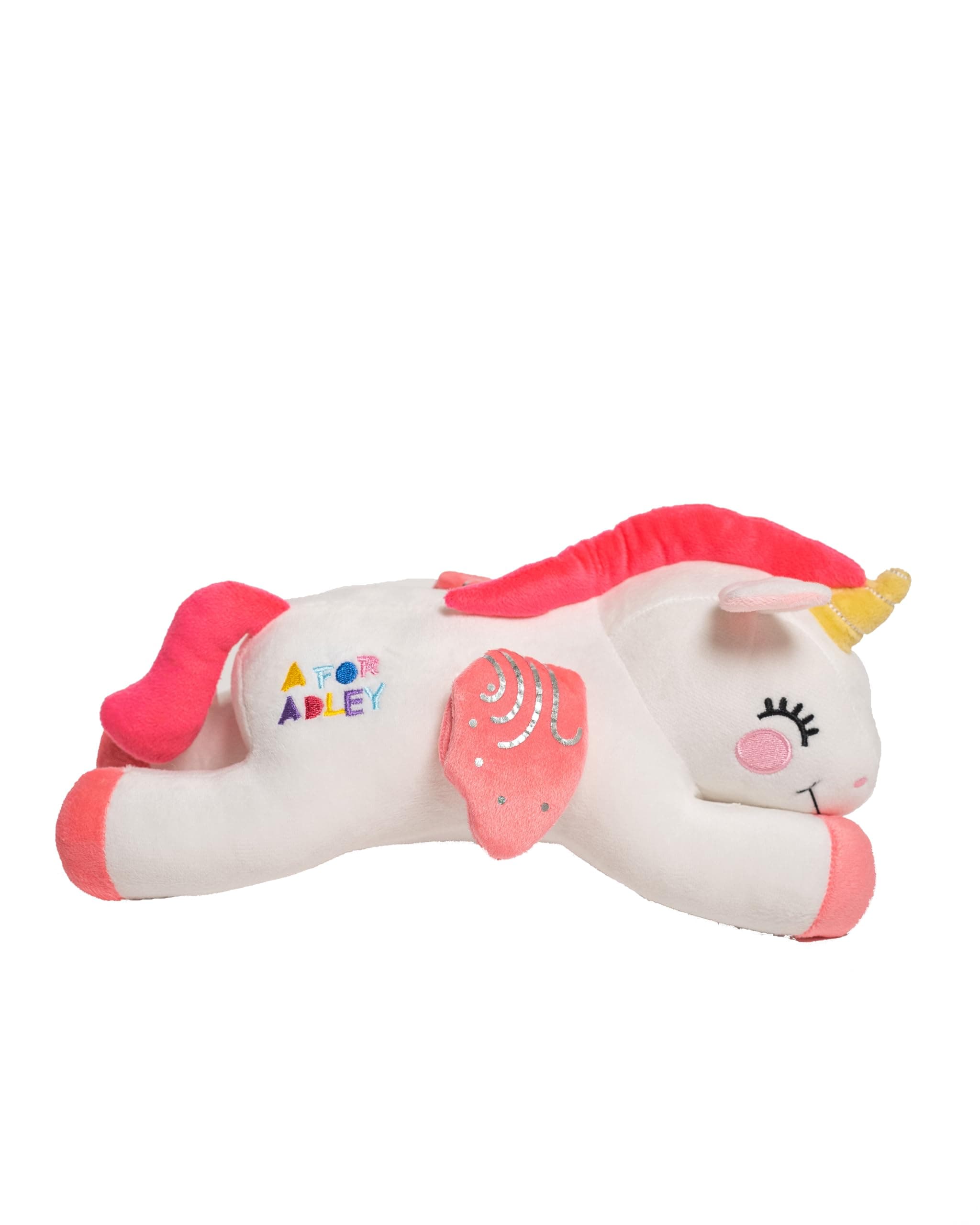 A FOR ADLEY Lost in The Movies White and Pink Rainbow Unicorn Plushie as Seen on The YouTube Videos