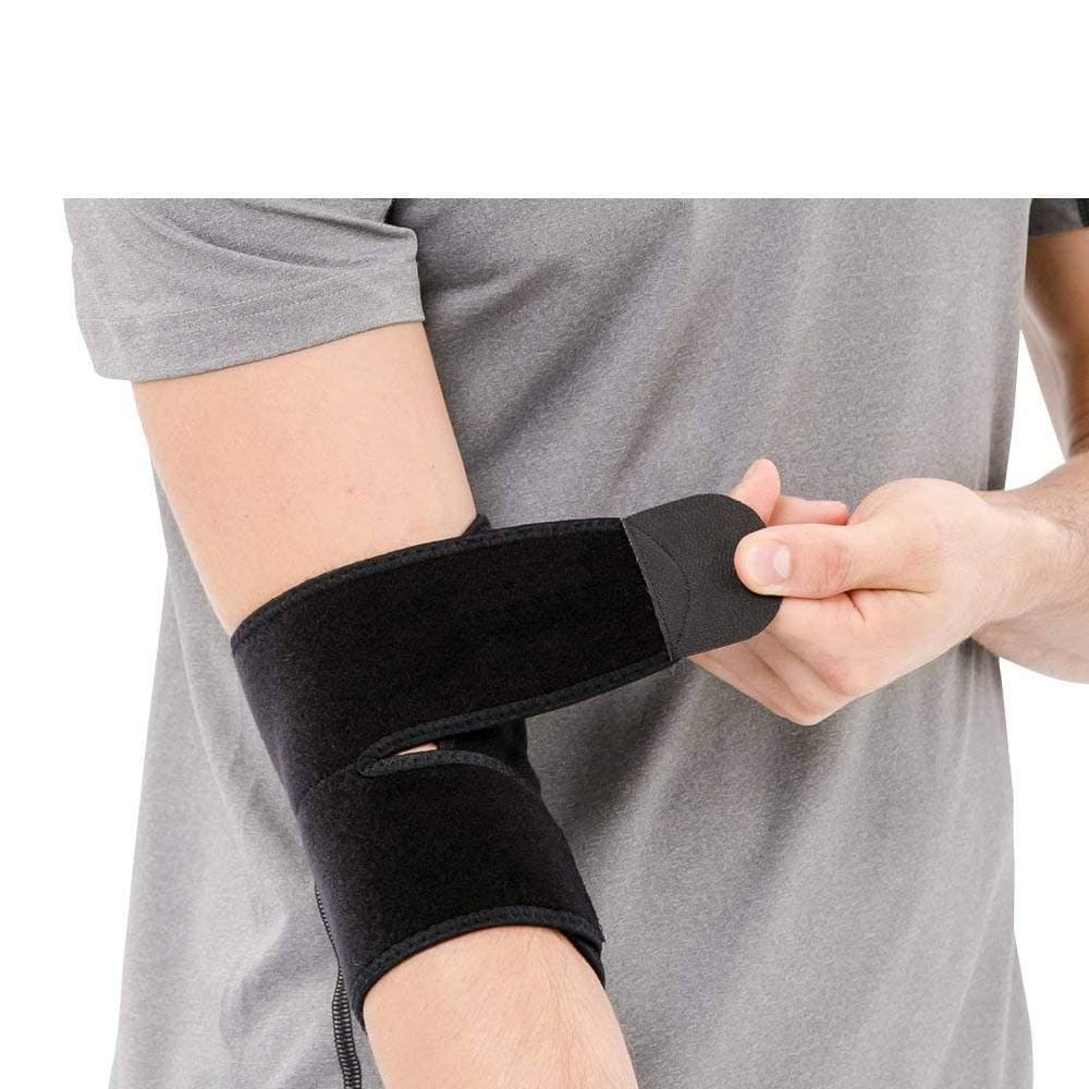 serveuttam Leosportz Elbow, Reversible Neoprene Support Brace for Joint, Arthritis Pain Relief, Tendonitis, Sports Injury Recovery, ES10, Black, 1 Count
