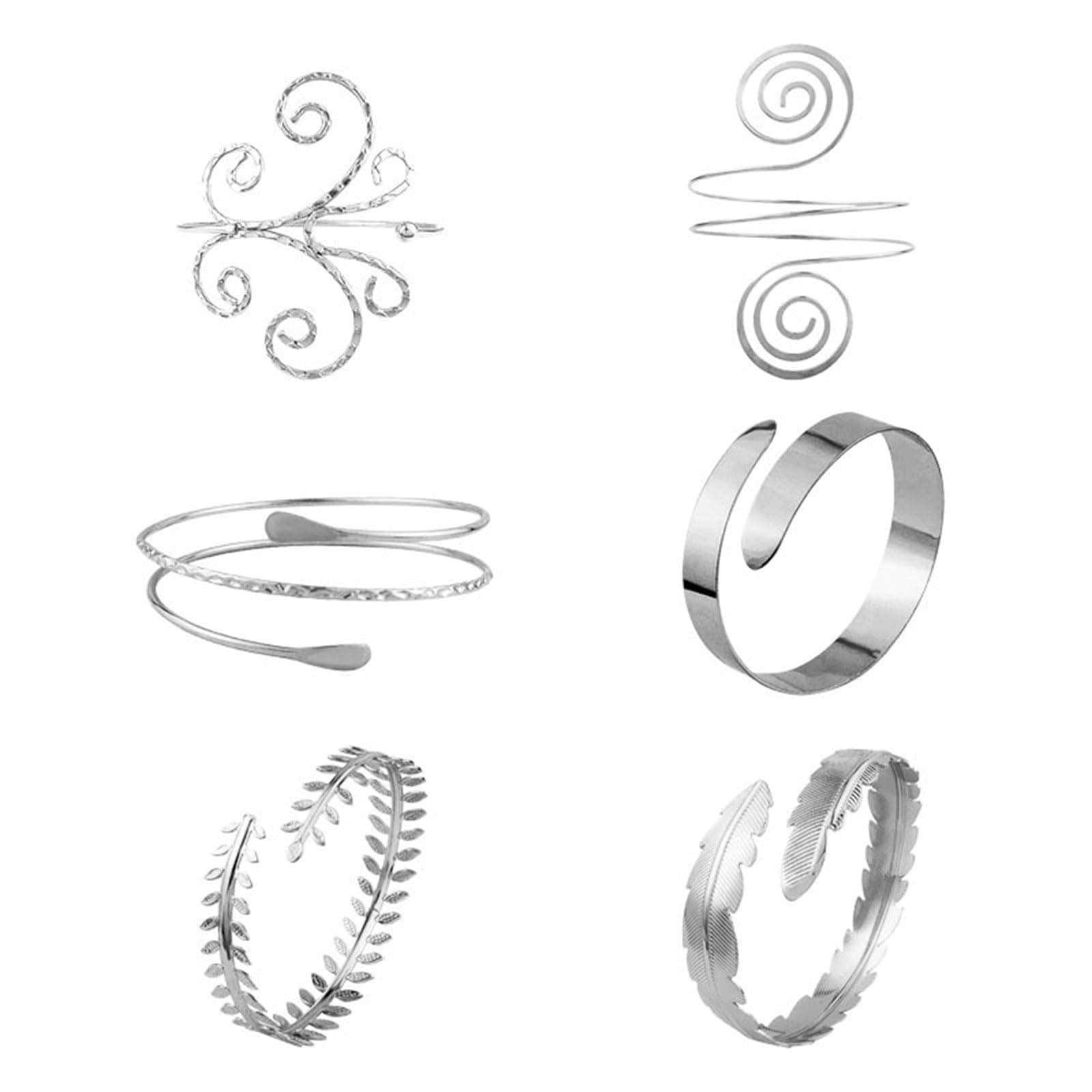 HUASAI Gold Arm Cuff for Women Upper Arm Cuff Jewelry Toga Greek Goddess Costume Accessories Gold Cuff Bangle Bracelets