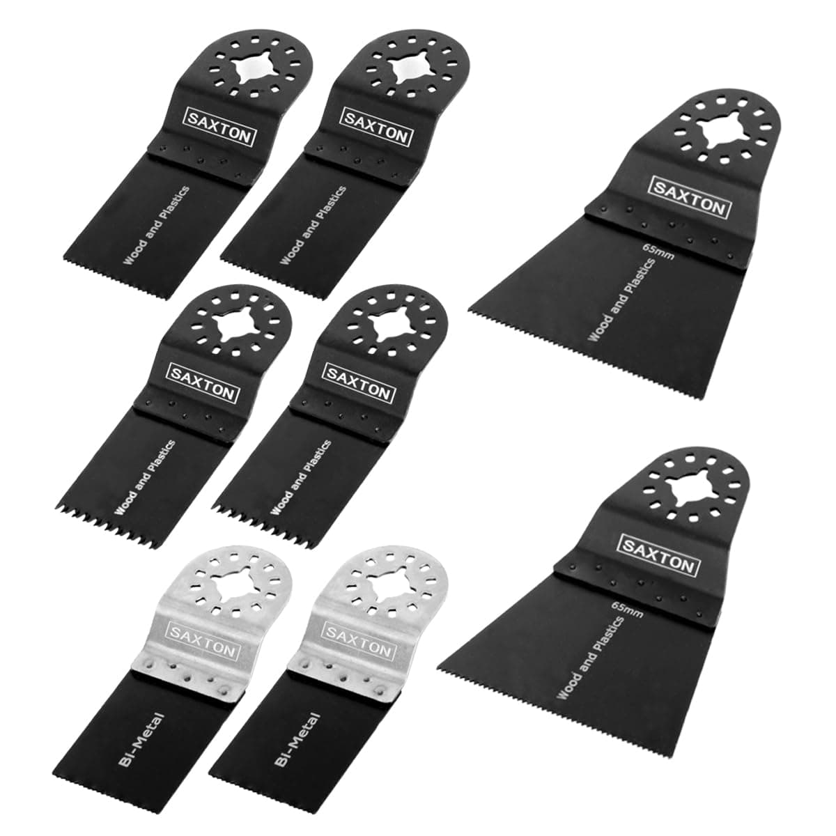 SHMX8BFX Saxton Blades mix for Aldi Ferrex 300W Multifunction Tool Multitool (Pack of 8)