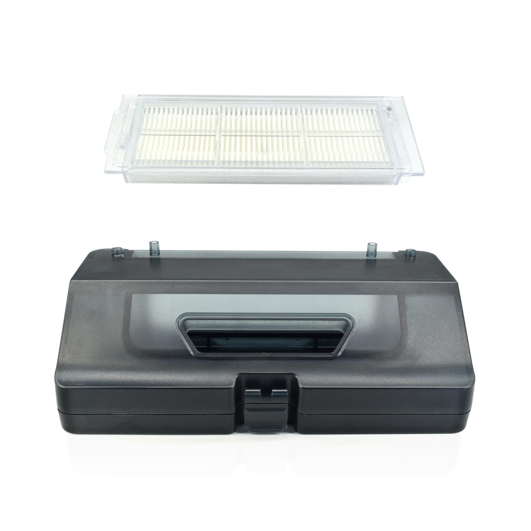 for Viomi Water Tank Dust Box Filter,Two in one Water Tank Dustbin Collection Box Filter for VIOMI V2 V2 PRO V3 Robot Vacuum Cleaner Part (Black)