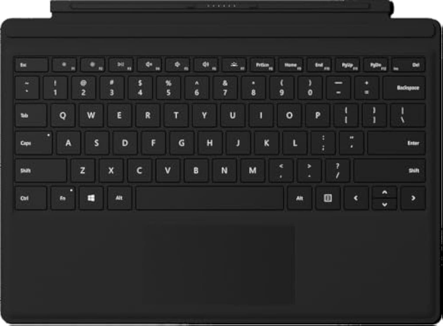 (Used Like New) Surface Pro Type Cover Black - for Surface Pro 3/4/5/6/7 - English Int Layout Keyboard | FMM-00007