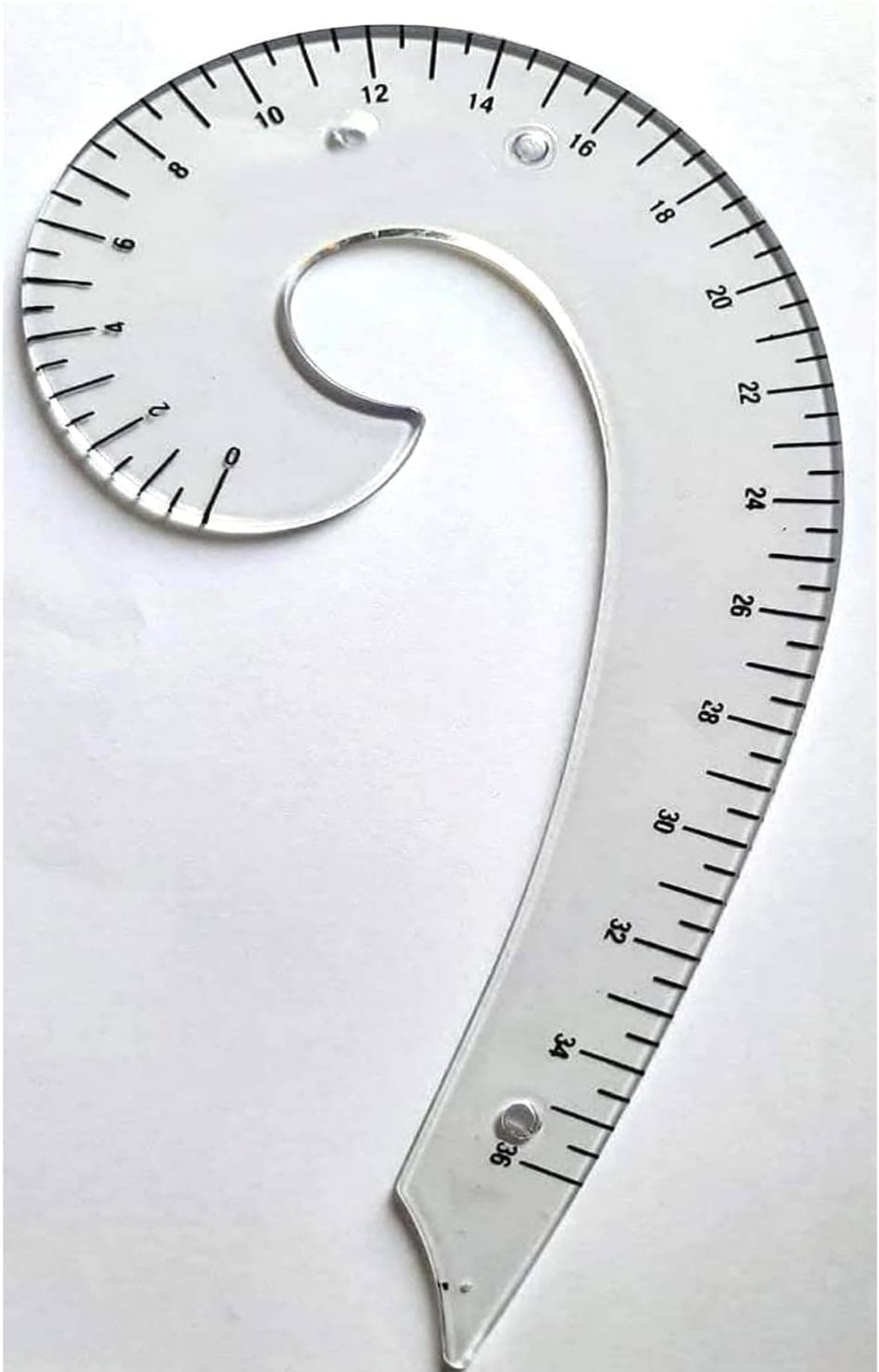 French Curve Scale for Pattern Drafting and Tailoring, Transparent Curve Ruler, Pack of 1 sewing Scale Tailoring Accessories
