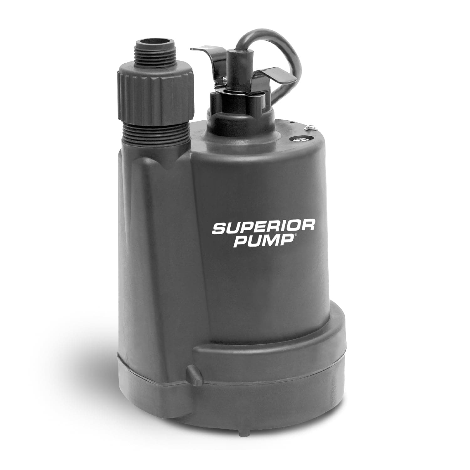 Superior Pump 91250 1800GPH Thermoplastic Submersible Utility Pump with 10-Foot Cord, 1/4 HP