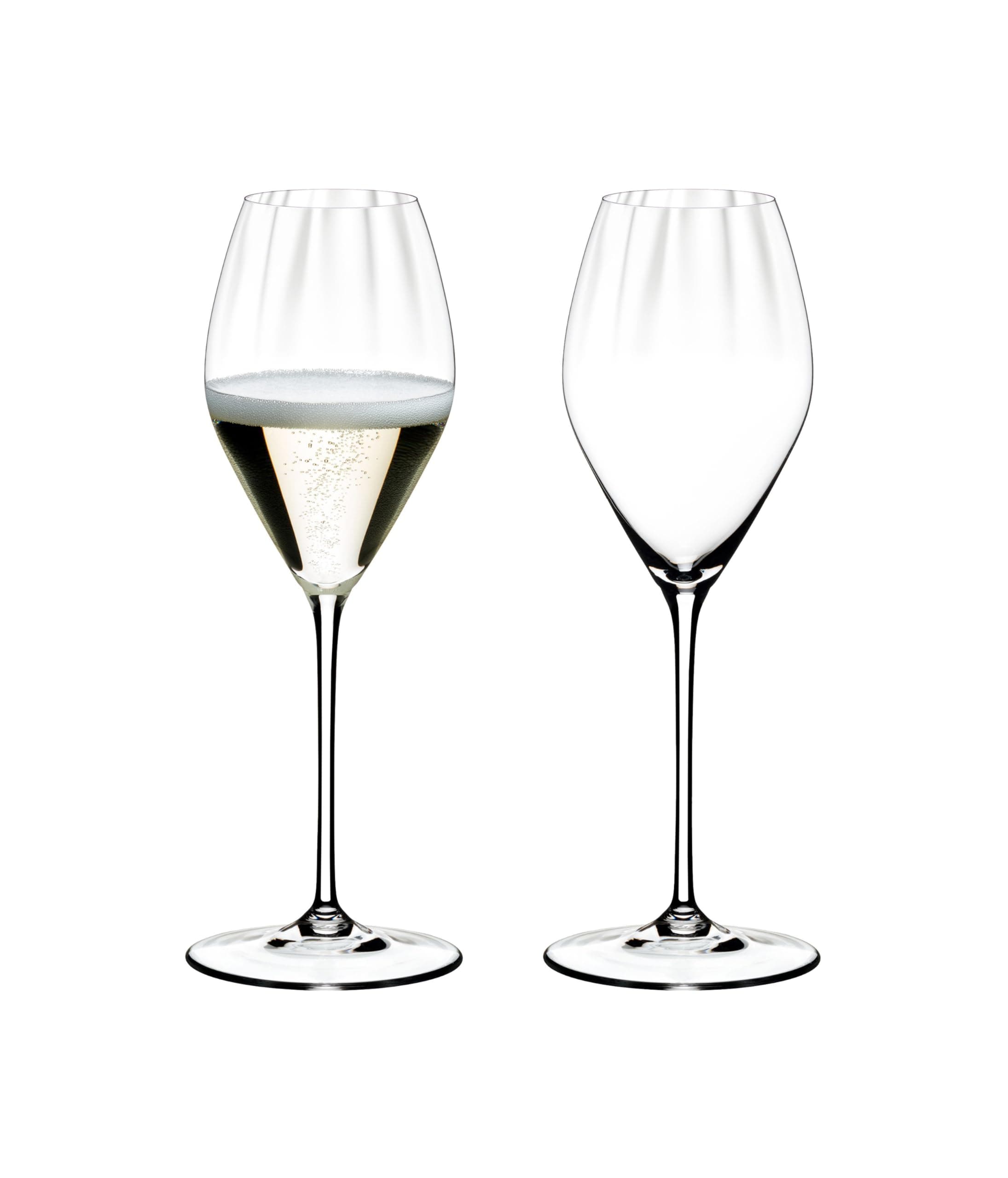 Riedel Performance Champagne Glasses, Crystal, Set of 2, Optic Impact Bowls for Sparkling Wine 6884/28