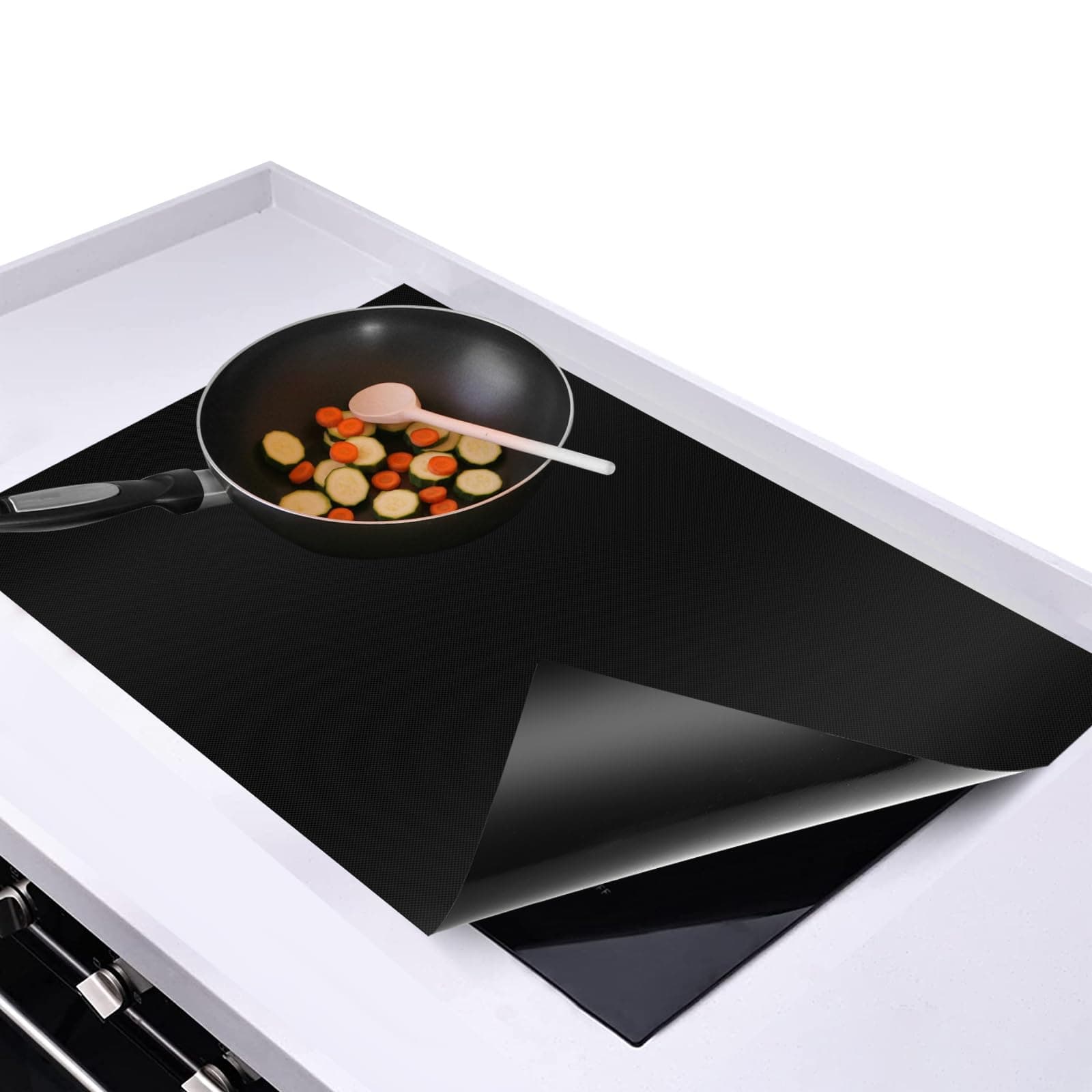 Large Induction Hob Protector Mat 90x54cm, Silicone Induction Cooker Cover, Electric Cooker Scratch Protector for Induction Stove, Multifunctional Silicone Mats (90x54cm)