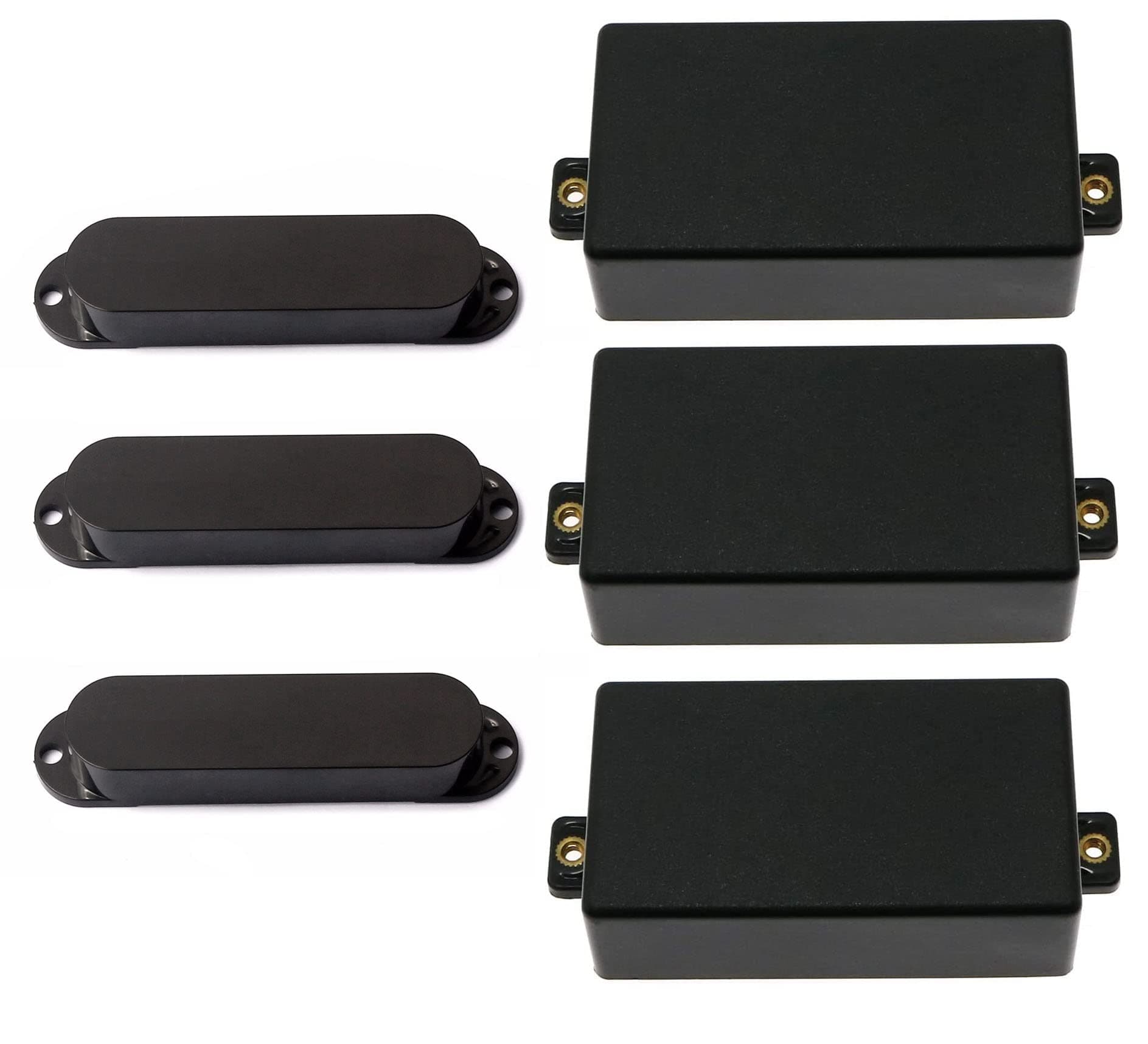 Pack of 6pcs Humbucker Pickup Covers and Single Coil Pickup Covers for Electric Guitar Replacement Parts No Holes