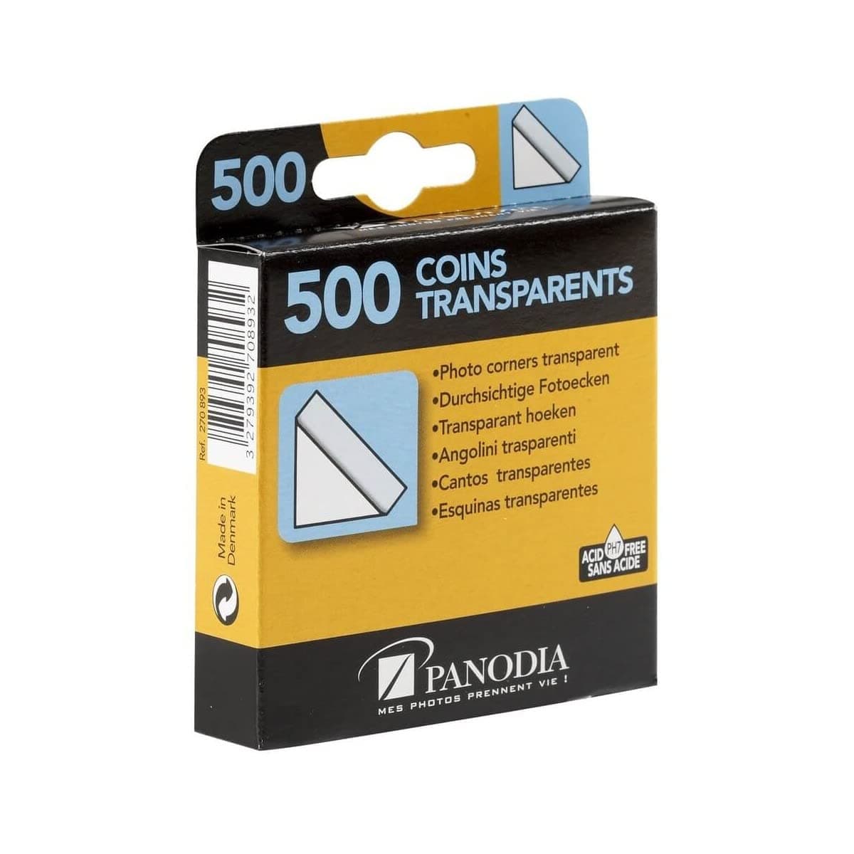 Panodia270893 Photo Corners, for Photo Albums, Transparent, 500 pcs