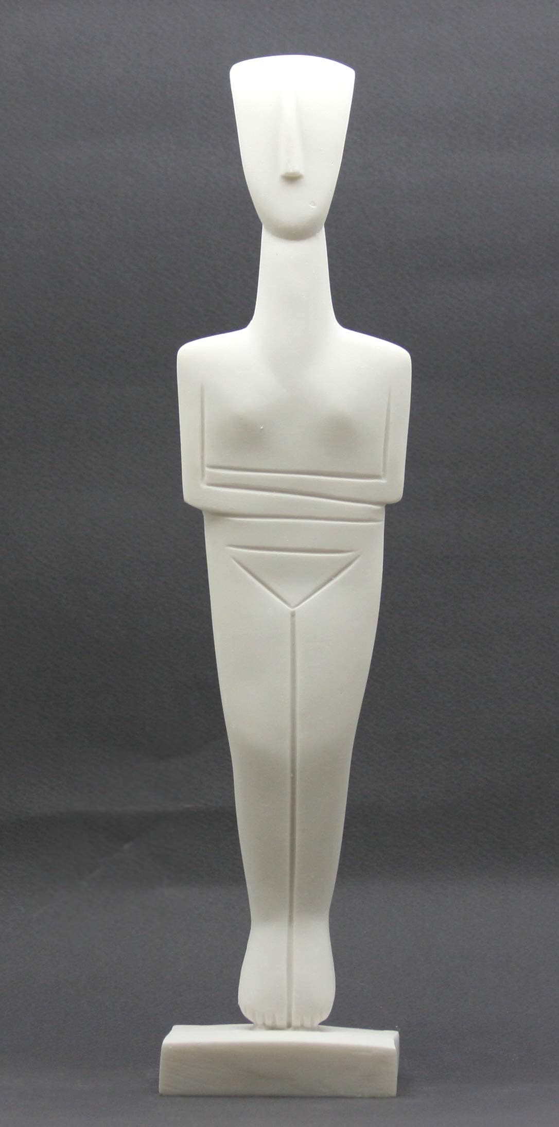 Cycladic Figurine Idol Greek Art Statue Sculpture Museum Copy Cast Marble 13.4 inches