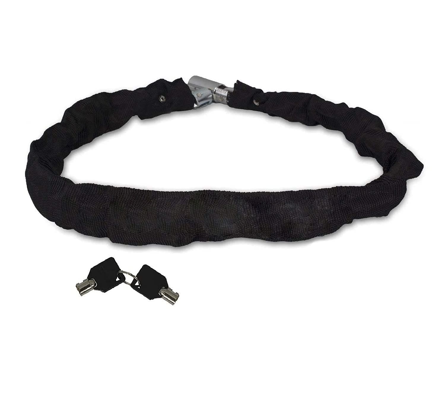 AllExtreme EXBHCL1 Heavy Duty Stainless Steel Helmet Lock Anti-Theft Luggage Secure Chain Lock Device with 2 Keys (Black)