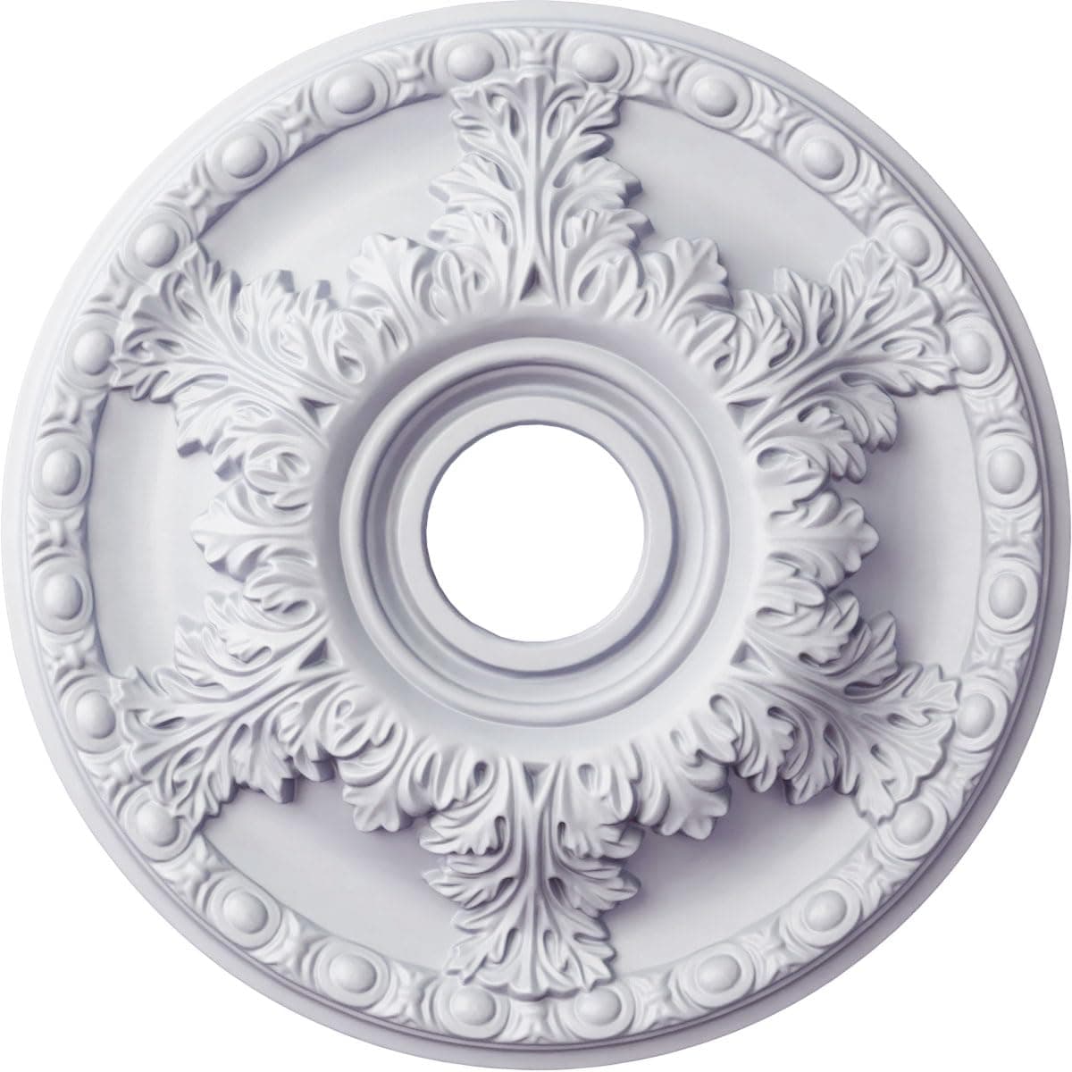 Ekena Millwork CM18GA Granada Ceiling Medallion, 18"OD x 3 1/2"ID x 2 1/2"P (Fits Canopies up to 6 5/8"), Factory Primed