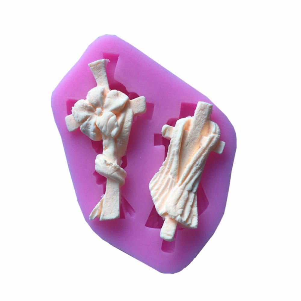 MoeMall Christian Jesus Cross Silicone Fondant Cake Mold Baking Cake Modeling Moulds (Cross B)