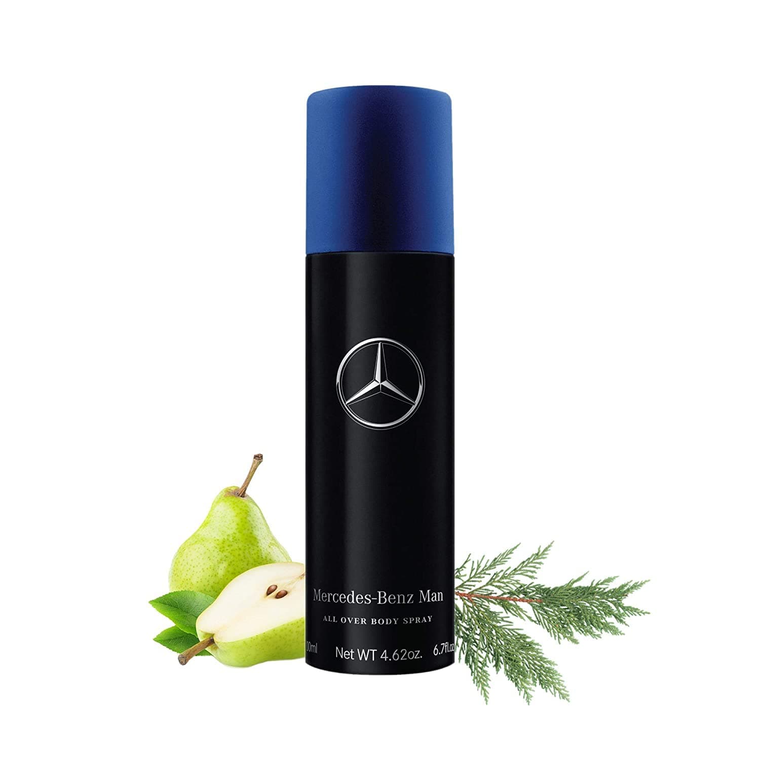 Mercedes-Benz Man - Body Spray for Men - Woody Fruity Fragrance with Ambrette and Cedar - Long-Lasting Mens Body Spray - All Over Freshness - 6.7 oz