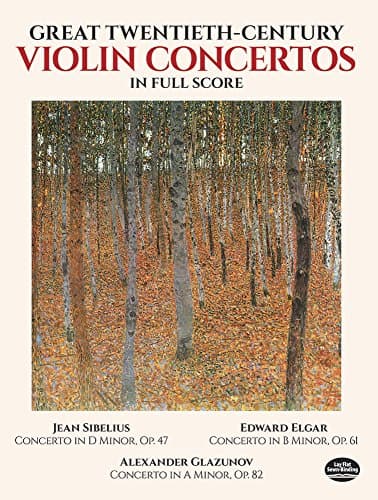 Great Twentieth-Century Violin Concertos in Full Score (Dover Orchestral Music Scores)