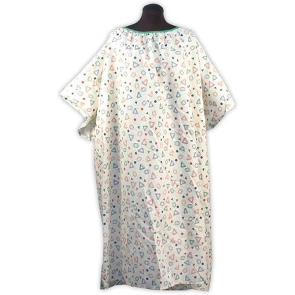 Nobles Health Care Product Solutions Plus Size Hospital Gown 5x (Multi Tan Geo)