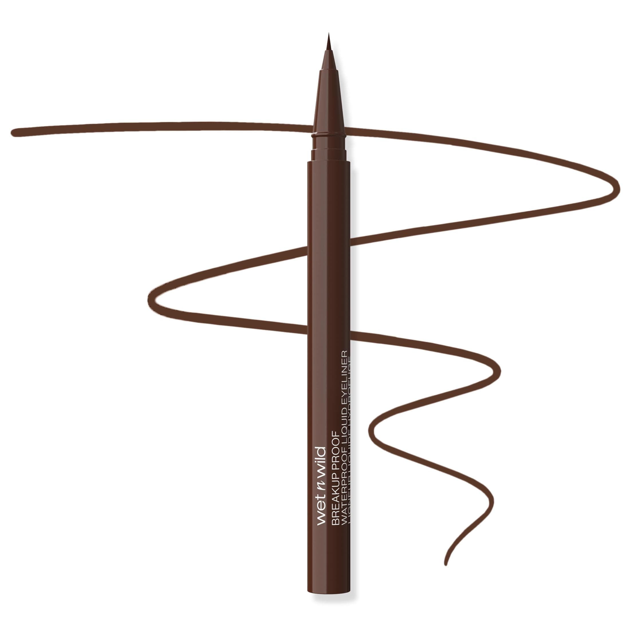 Mega Last Breakup Proof Liquid Eyeliner - Ultra-Fine Brush, Waterproof, 16-Hour Long-Lasting Wear - Cruelty-Free & Vegan - Brown