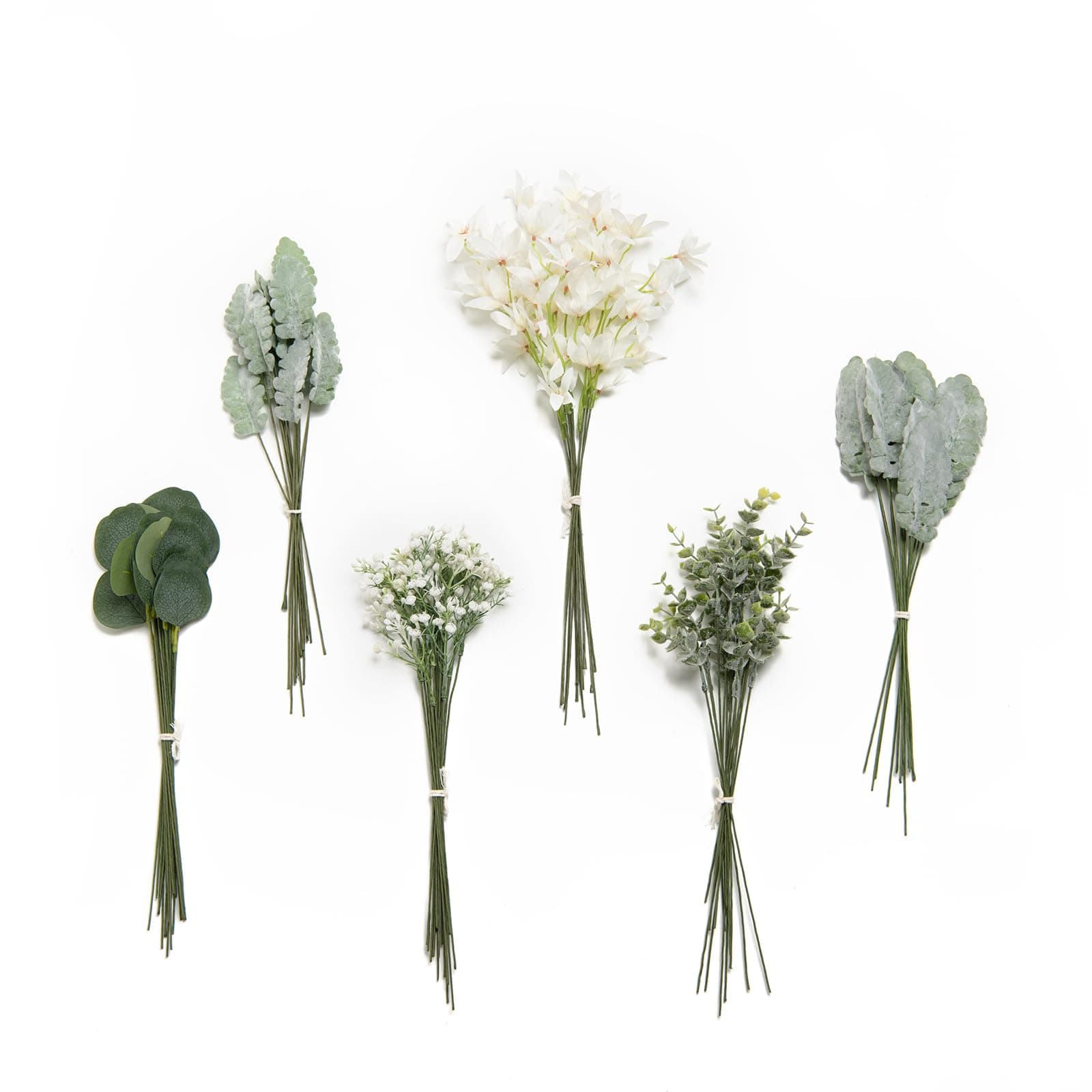 artificial flower faux fake greenery stems picks box set combo for home decor indoor outdoor