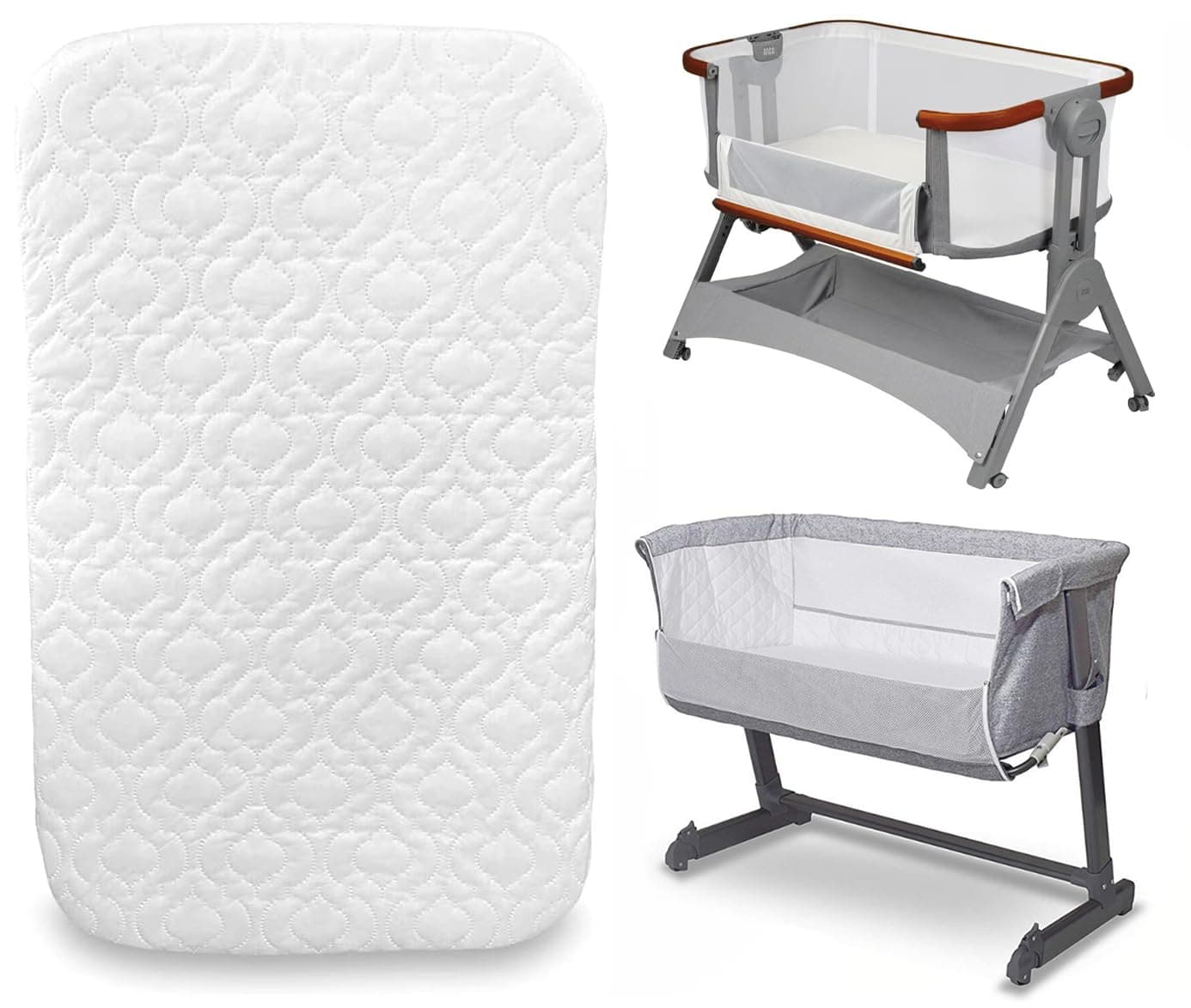 Next to Me Bedside Crib Mattress Compatible to Fit Baby & Toddler Crib Super Soft & Extra Thick Foam Breathable Quilted Cover (83 X 50 X 5cm)