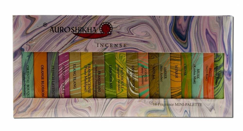Classic Marbled 18 Fragrance Sampler by Auroshikha Incense