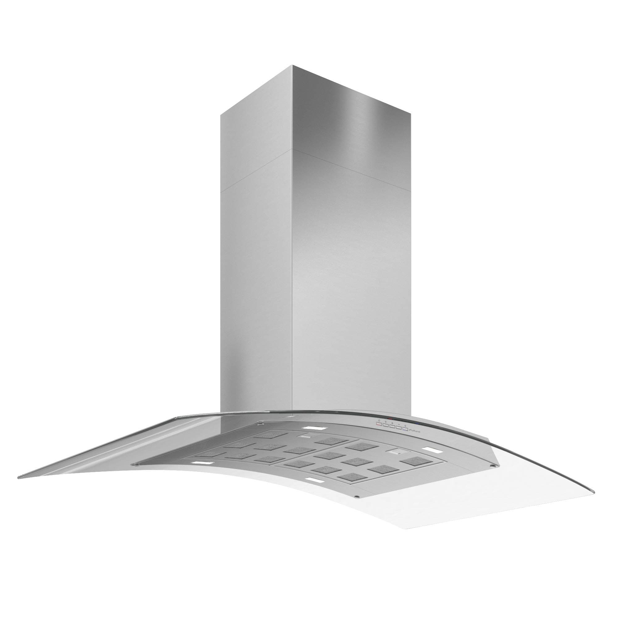 Futuro Futuro Island-Mount Range Hood 42" 940-CFM | Acqualina | Stainless Steel Vent Hood | Contemporary Italian Exhaust Hood | LED, Ultra-Quiet w/Blower