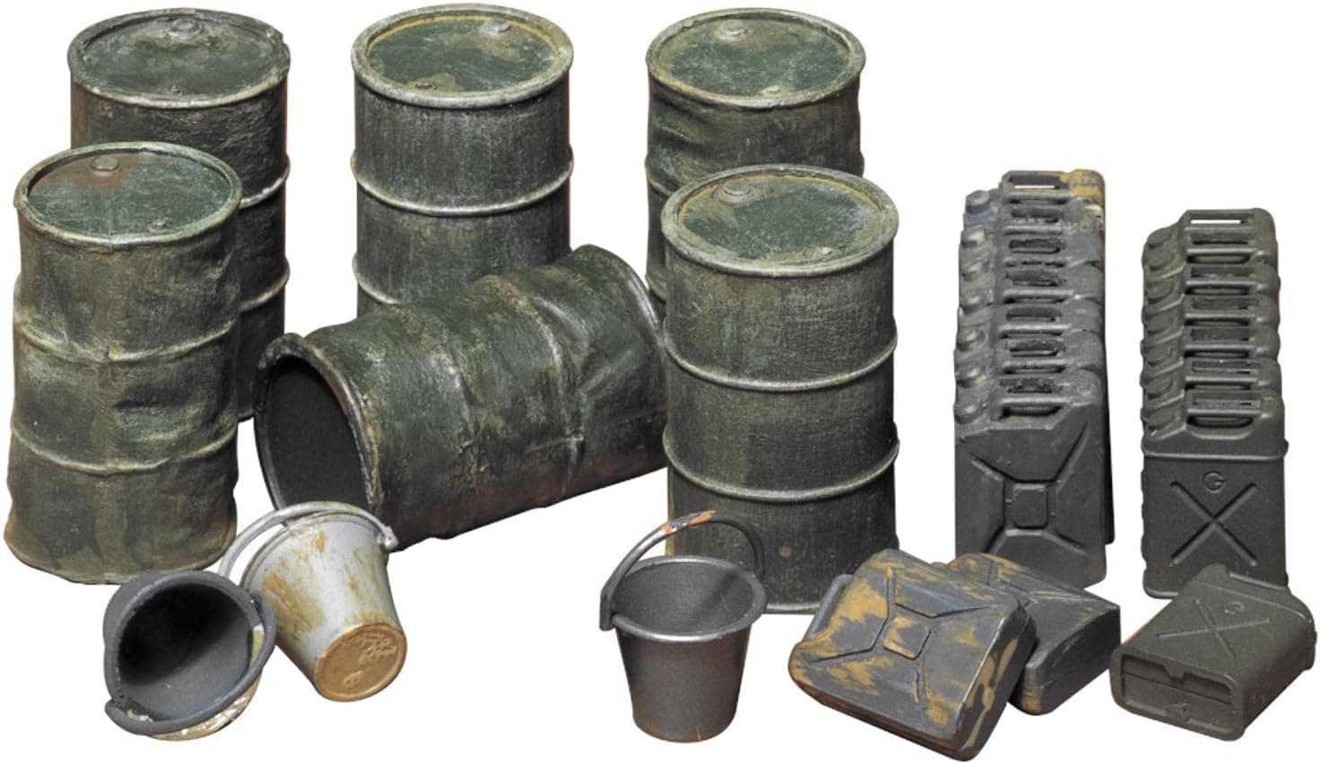Tamiya Models Oil Drums/Jerry Cans/Buckets