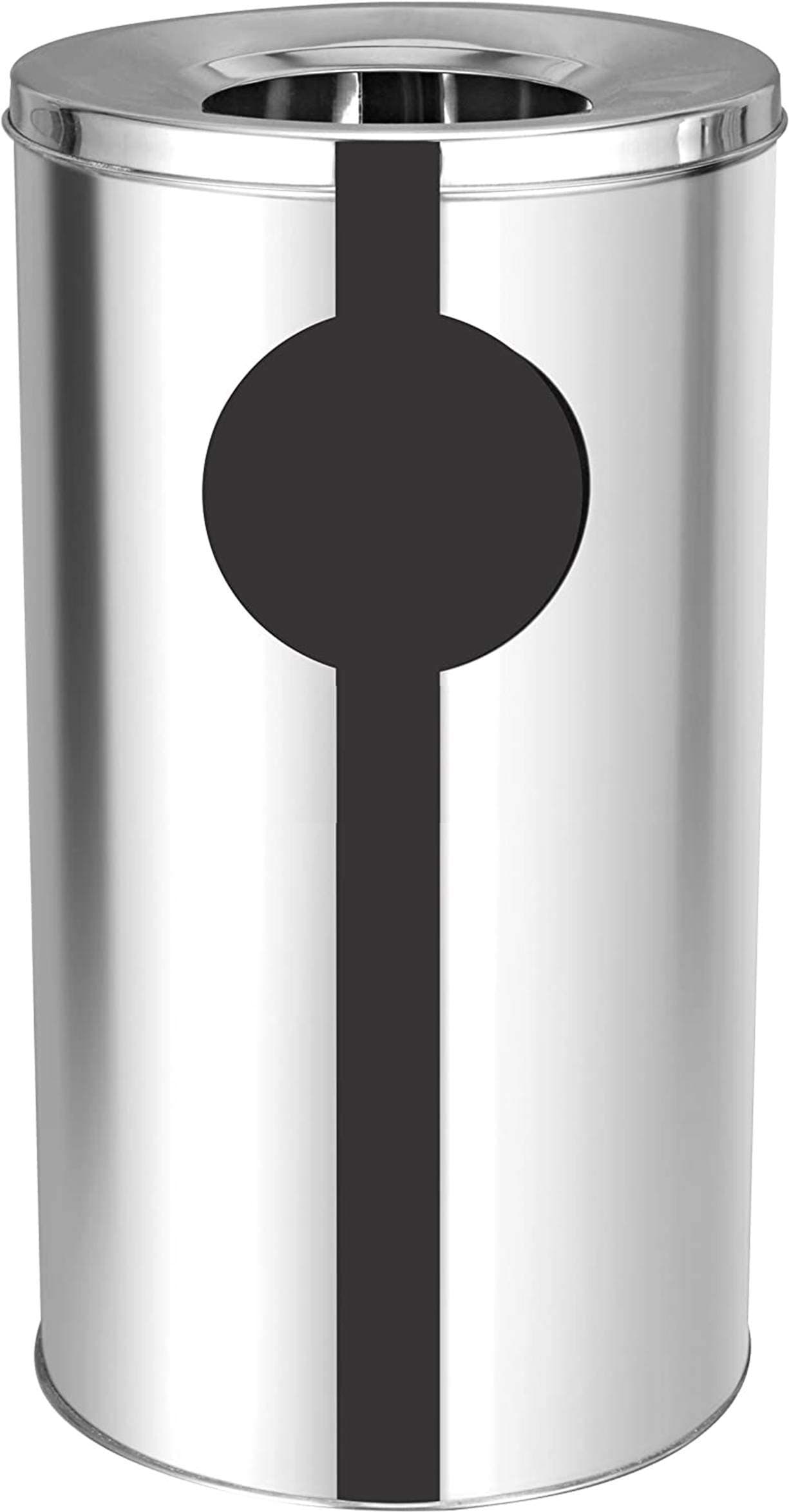 Kitchen Gallery Mintage Stainless Steel Open-Top Ash/Can Bin 50 L (12X28 Inch)