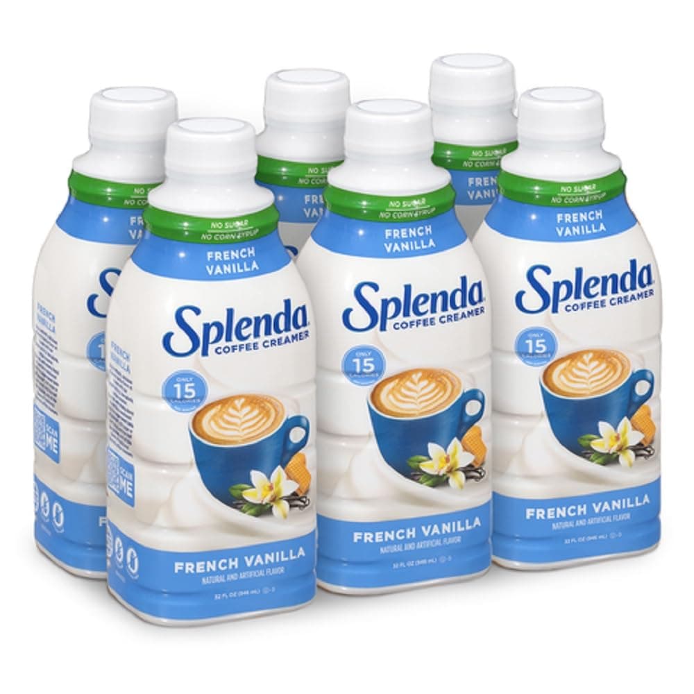 SPLENDA Sugar Free French Vanilla Coffee Creamer, 32 Fl Oz (Pack of 6)