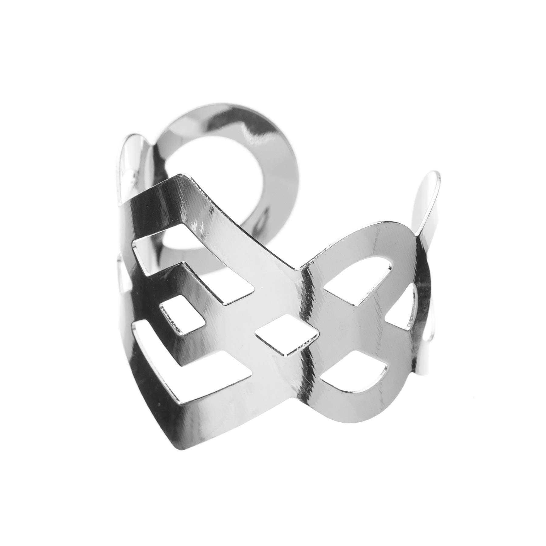 Ella Celebration Metal Napkin Ring Holders for Wedding, Bulk Napkin Rings, Silver Set of 12 (Silver)