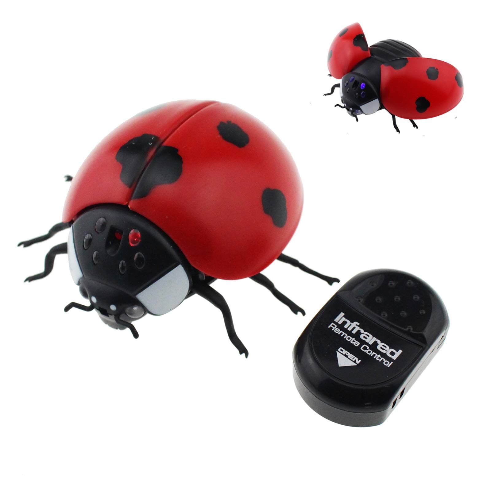 Tipmant Kids RC Ladybird Animal Toy Remote Control Car Vehicle Electric Fake Insect Prank Toys for Christmas Halloween