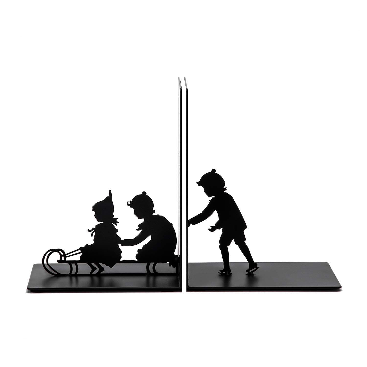 Bookends for Children - Decorative Bookends for Shelves, Heavy Duty Metal Bookends for Heavy Books, Fairy Tale Book Ends Cartoon Style for Kids Home Study Room School