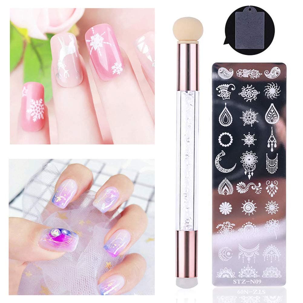 EBANKU Nail Stamping Plates Kit Sets