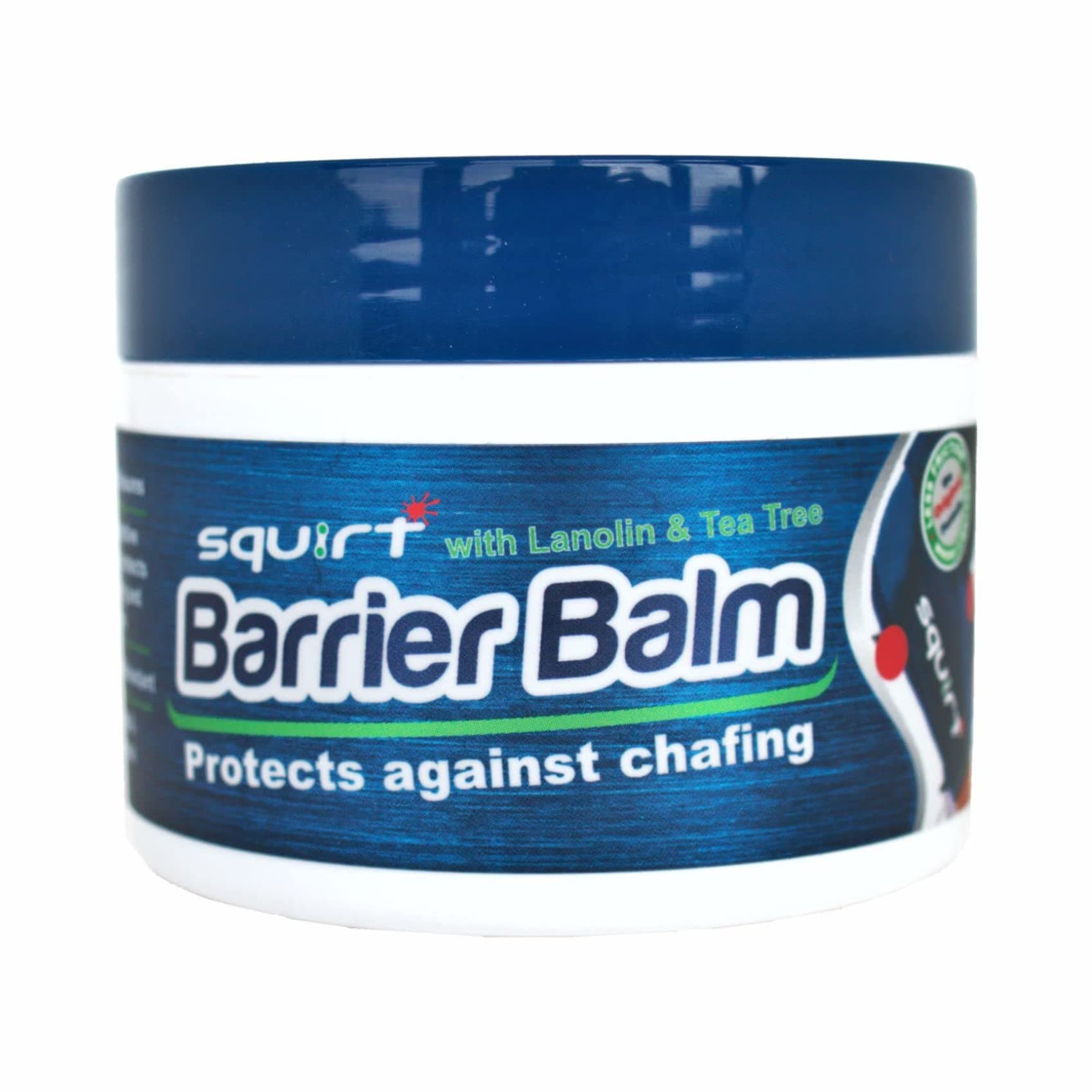 Squirt Barrier Balm for Chafing Relief - Body Anti Chafe Balm for Cycling & Endurance Sports - Water & Sweat Resistant Anti Chaffing Cream for Men & Women - Skin Friction Defense 100g