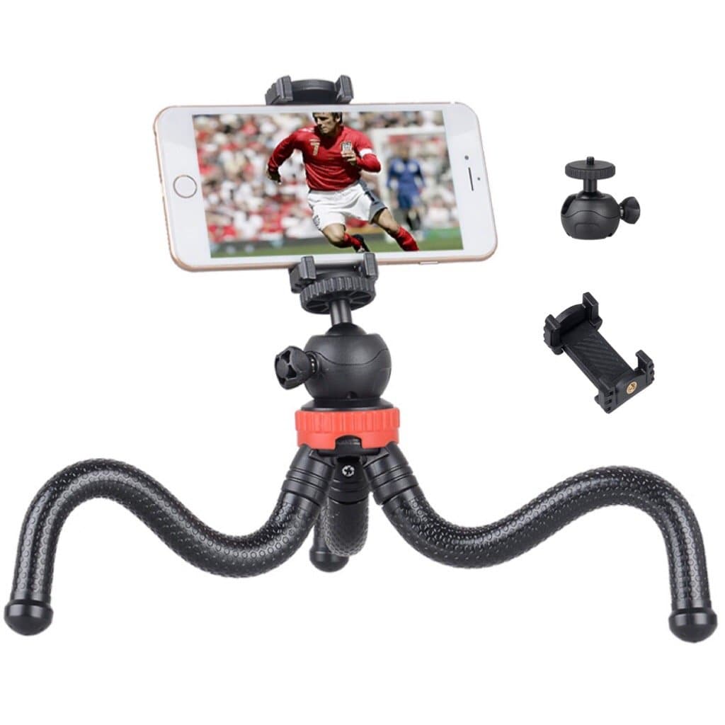 Soloflix Vlogging Gorilla pod 12 Inch Flexible Tripod and Mobile Phone Holder for Mobile Phones, DSLR and GoPro