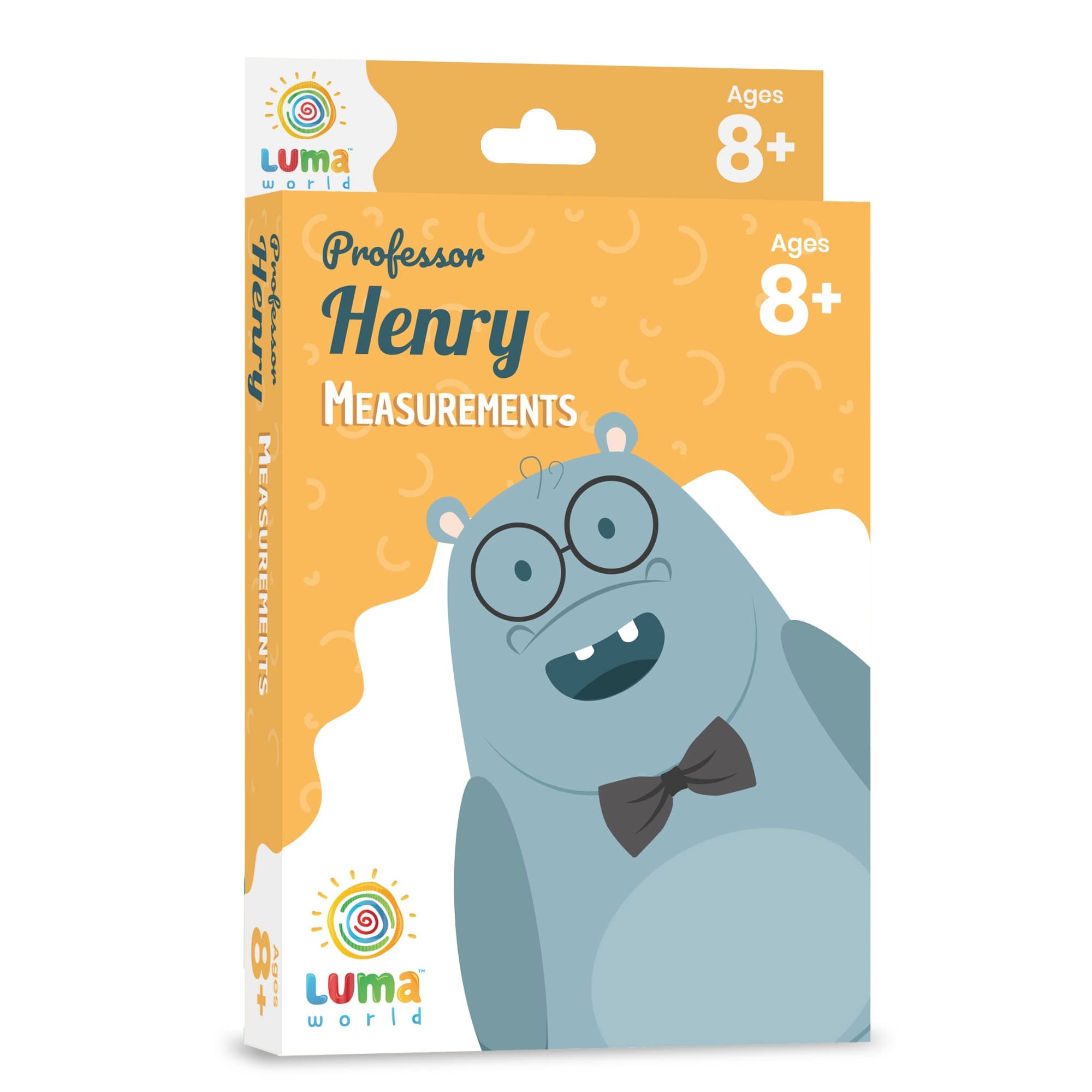 LUMA WORLD ADD LIFE TO LEARNINGLuma World Professor Henry Brain Games Math Flash Cards With A Spy Magic Glass For Ages 8+ Years To Learn Grade 3 Measurements & Units, Set Of 50 Cards For Mental Maths