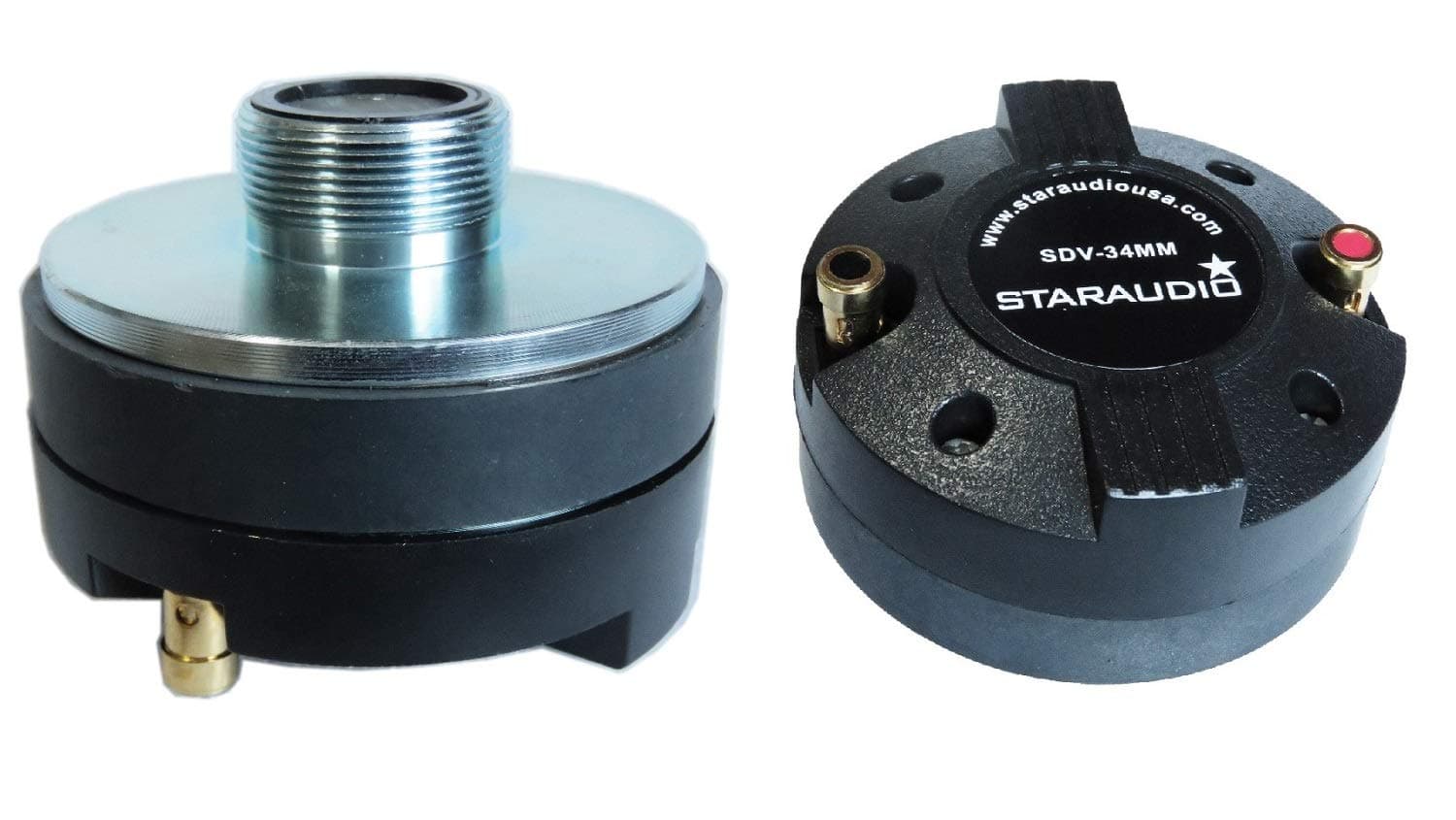 STARAUDIO 2000W Titanium Compression 1.35" Screw-On 34MM Horn Driver Tweeter For Repair PA,Audio,DJ,Stage,Music,Bluetooth,Powered Speakers Replacement SDV34MM