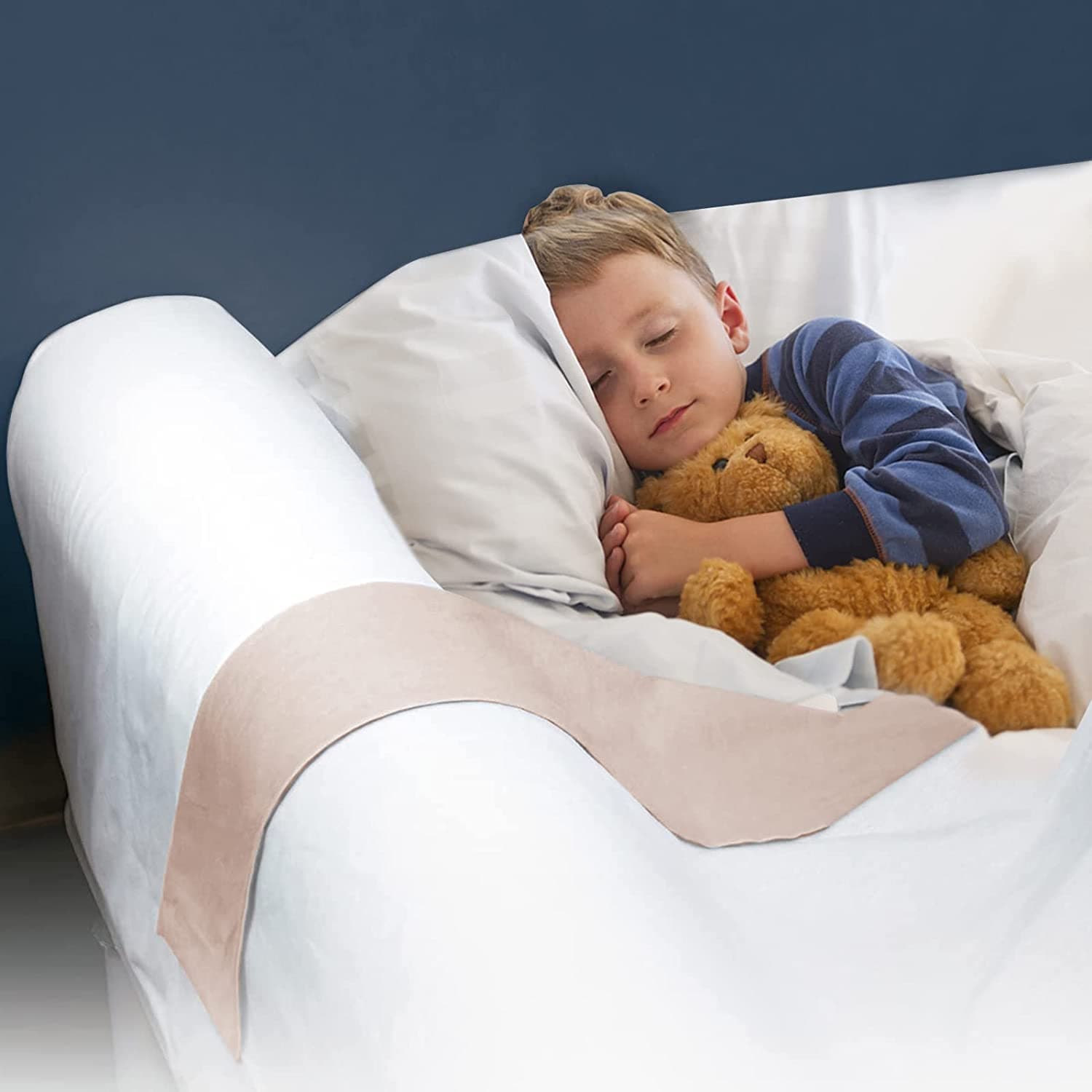 YIHATA Bed Guard for Toddlers, Long Foam Portable Bed Rail, Safety Bed Bumpers for Kids Babies Elderly with Water Resistant, Non Slip & Machine Washable Cover Fit in, Suitable for All Beds 1 Pack