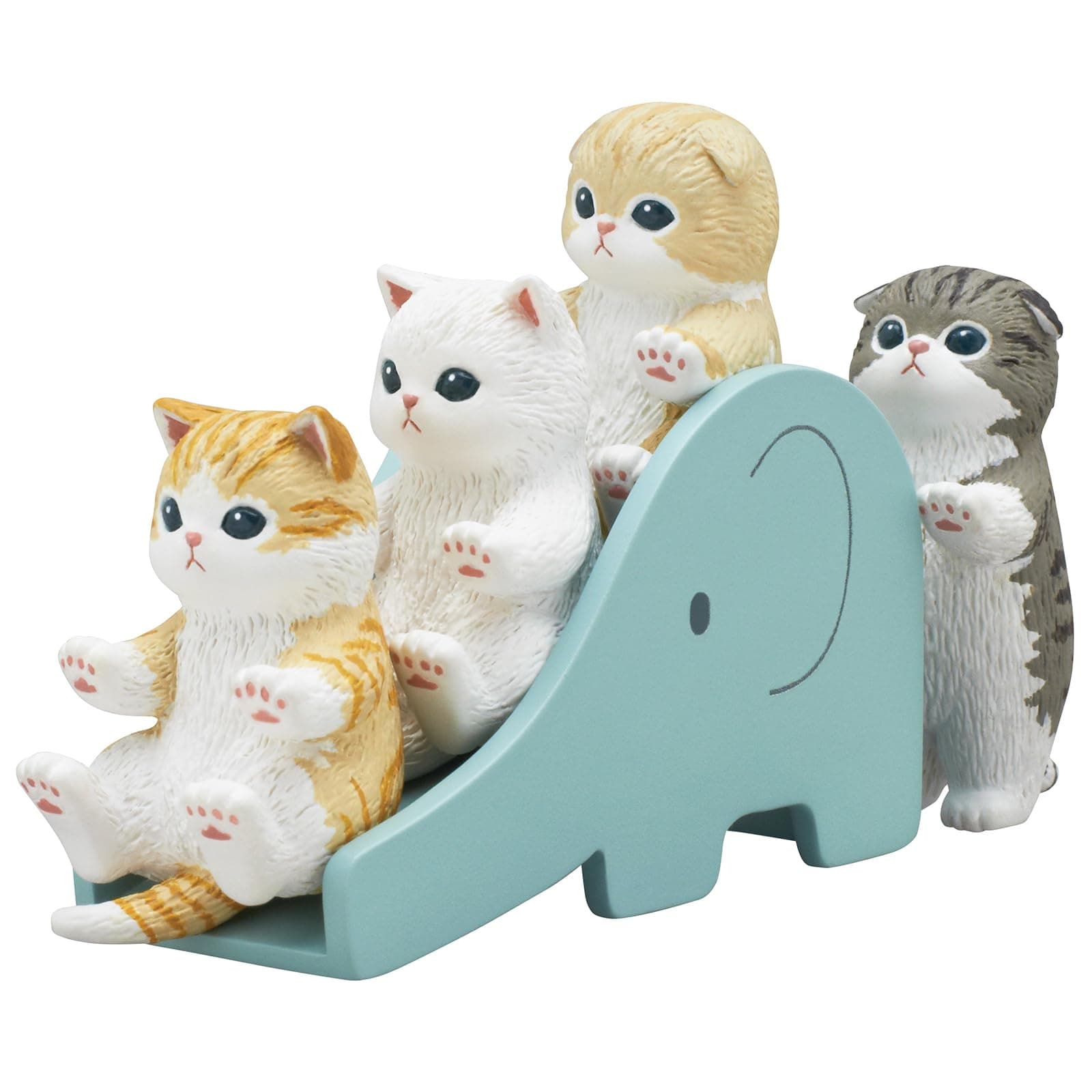 Kitan Club Mofusand Cats on Slide Blind Box - 1 of 4 Collectable Figurines - Fun, Versatile Decoration