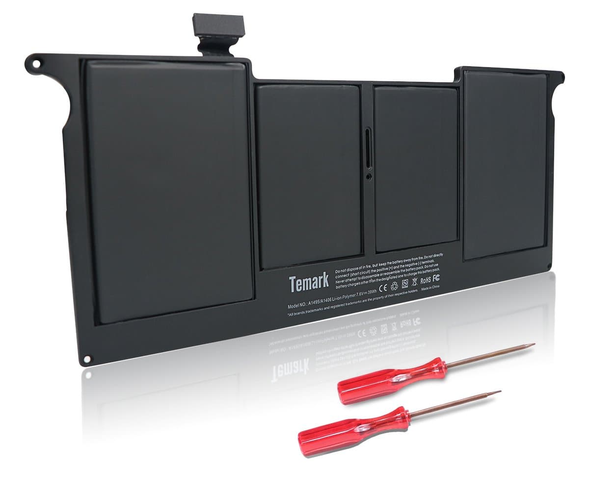 Temark New A1495 A1406 Laptop Battery Compatible with MacBook Air 11'' A1465 A1370 (Mid 2011 2012 2013 Early 2014 2015 Version), fit MC968/A MD223/A MD711/A MD711/B MJVM2LL/A MJVP2LL/A