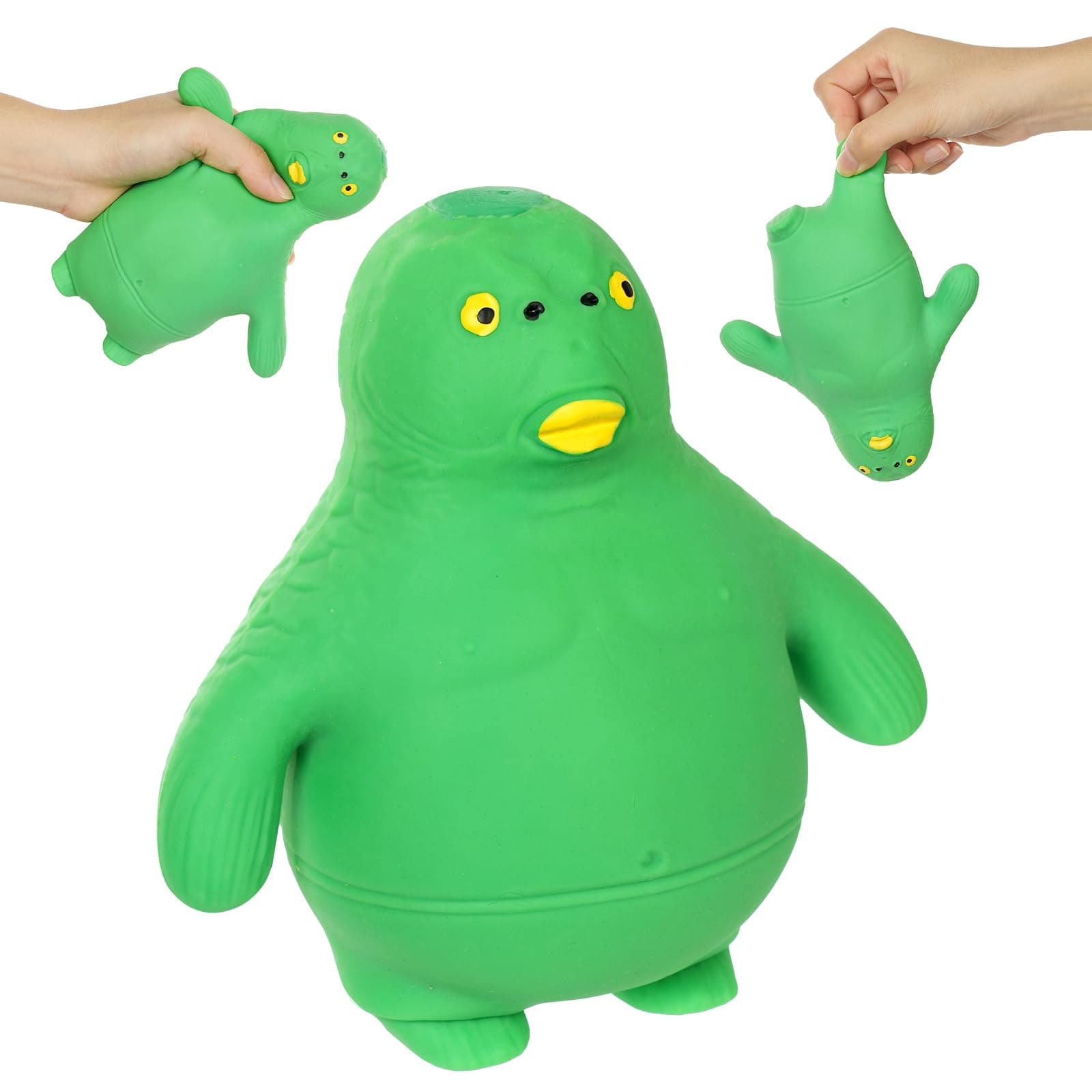 Ainiv Green Fish Squishy Squeeze Toy: Soft, Funny, Anti-Anxiety Stress Relief for Kids & Adults - Halloween/Birthday Gift for Boys & Girls