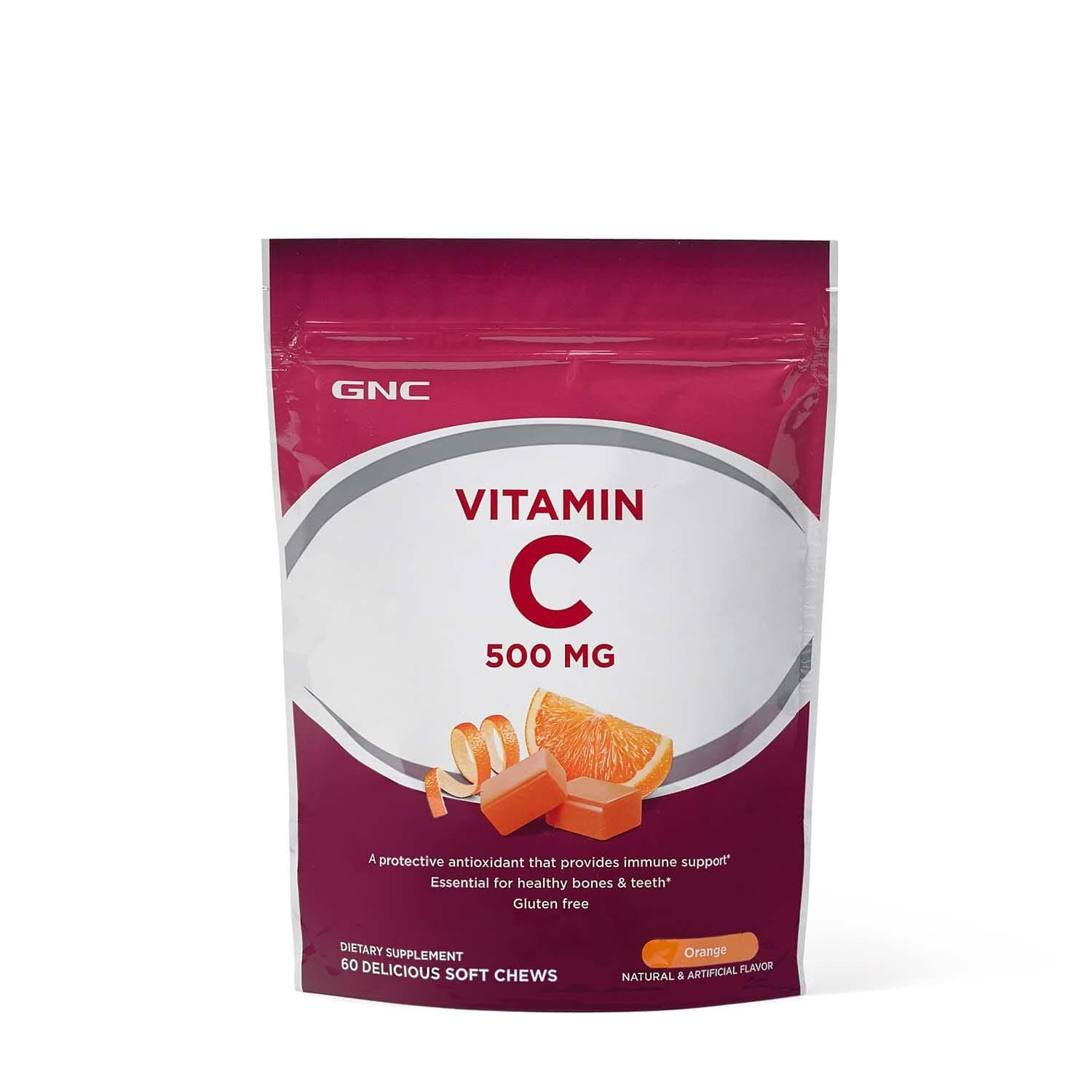 Vitamin C Soft Chews 500mg - Orange | Immune Support | 60 Soft Chews