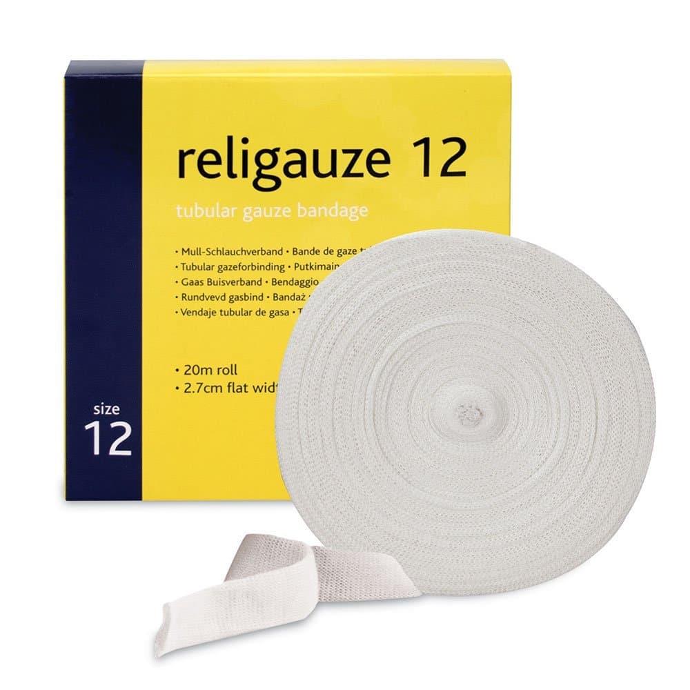 Reliance Medical Religrip Band Aid Tubular Gauze - Cotton Retention Bandage, Secure Wound Dressing for Bandaging Fingers and Toes, Size 2.7 cm width (20 m Uncut Roll)