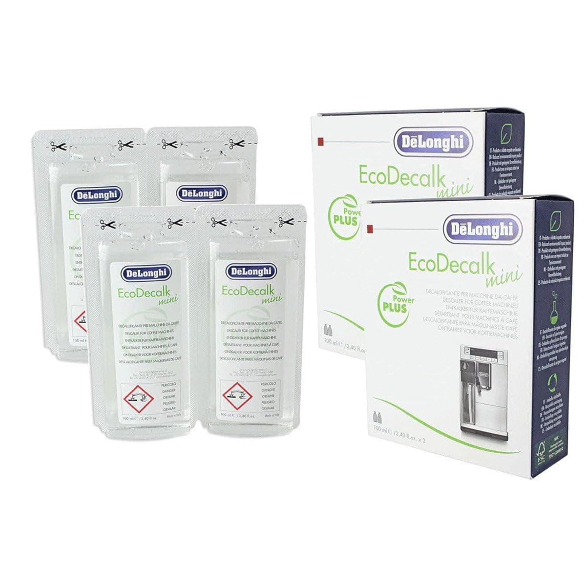 De'Longhi Delonghi EcoDecalk Mini 2 x 100ml Descaler (Pack of 2)