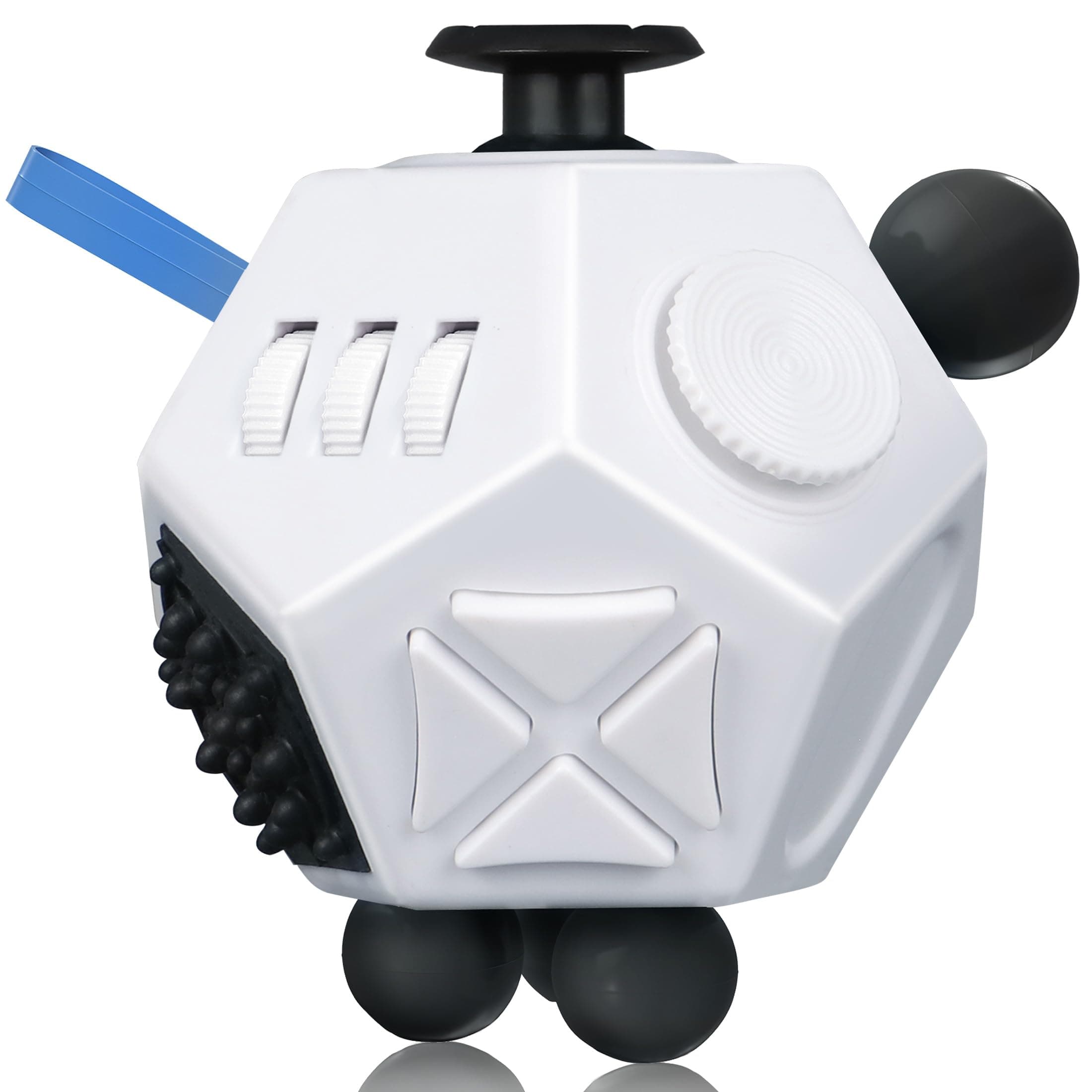 VCOSTORE Dodecagon Fidget Toys Cube - 12 Sided Fidget Toy Depression Anti,Stress and Anxiety Relax Great Fidget Toys for Adults Kids with OCD,ADD, ADHD, Autism(White)